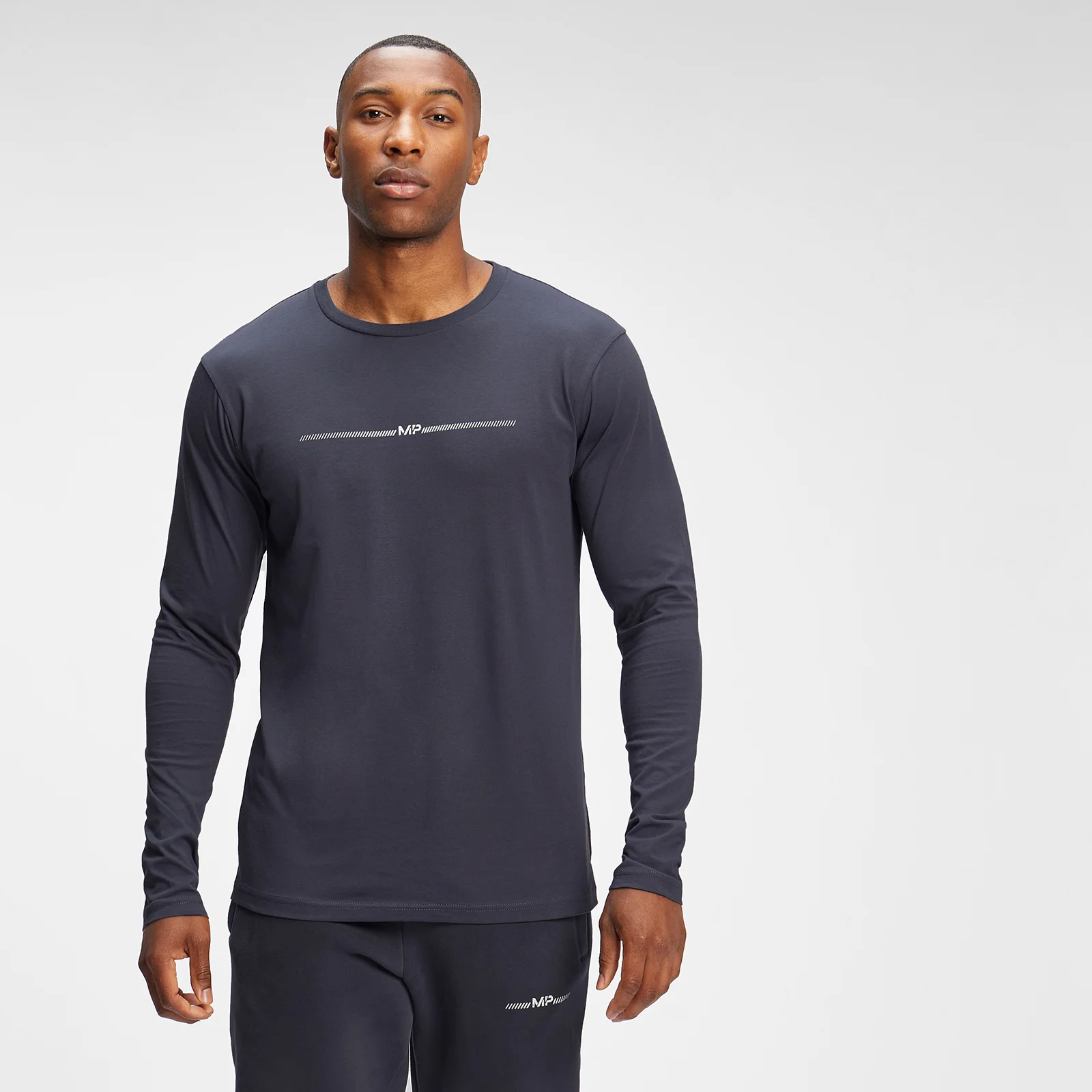 MP Vyriški marškinėliai Mini Mark su grafiniais piešiniais ilgomis rankovėmis - Graphite - XXS vaizdas 1