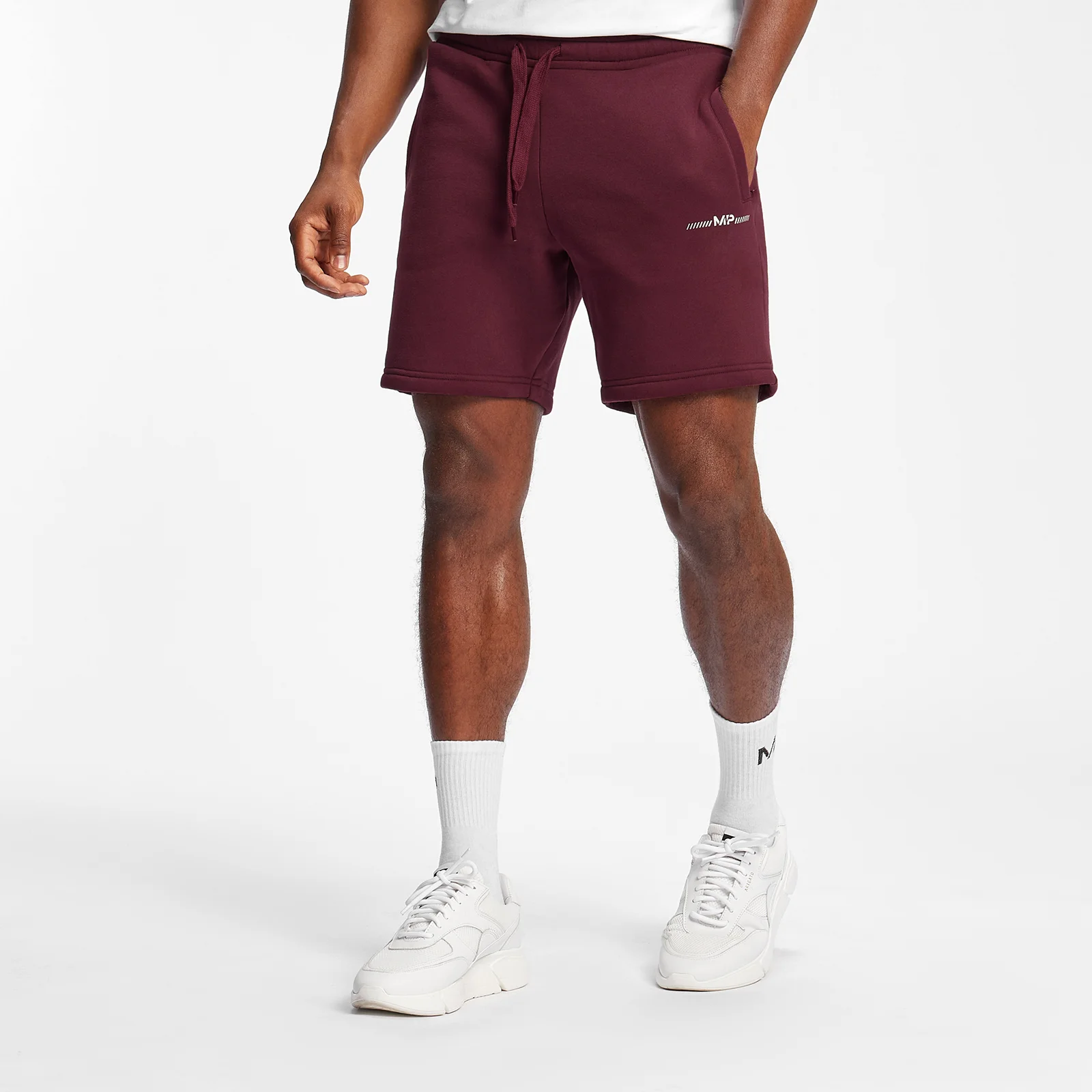 MP Men's Mini Mark Graphic Shorts - Merlot - XXS vaizdas 1