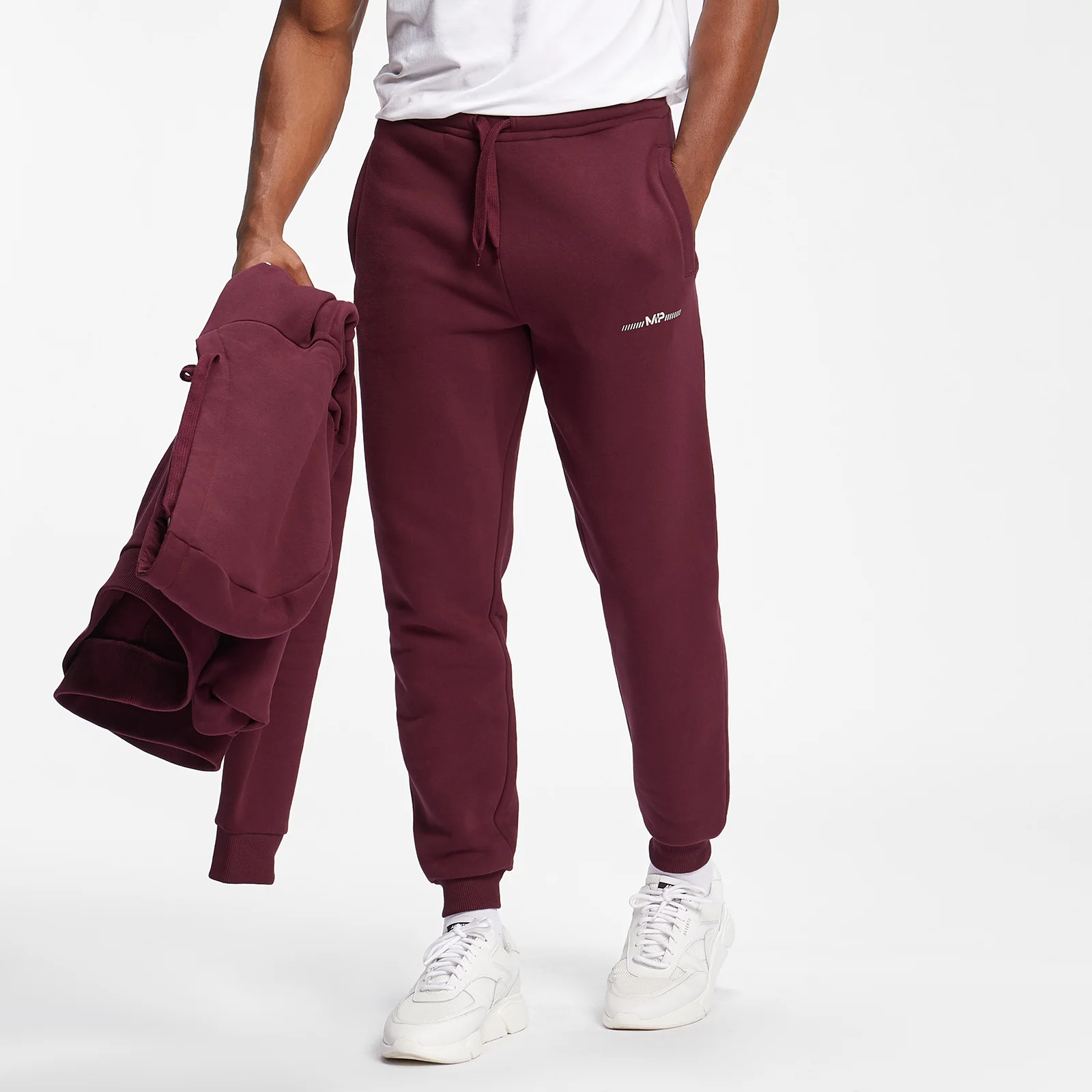 MP Men's Mini Mark Graphic Joggers - Merlot - XXS vaizdas 1
