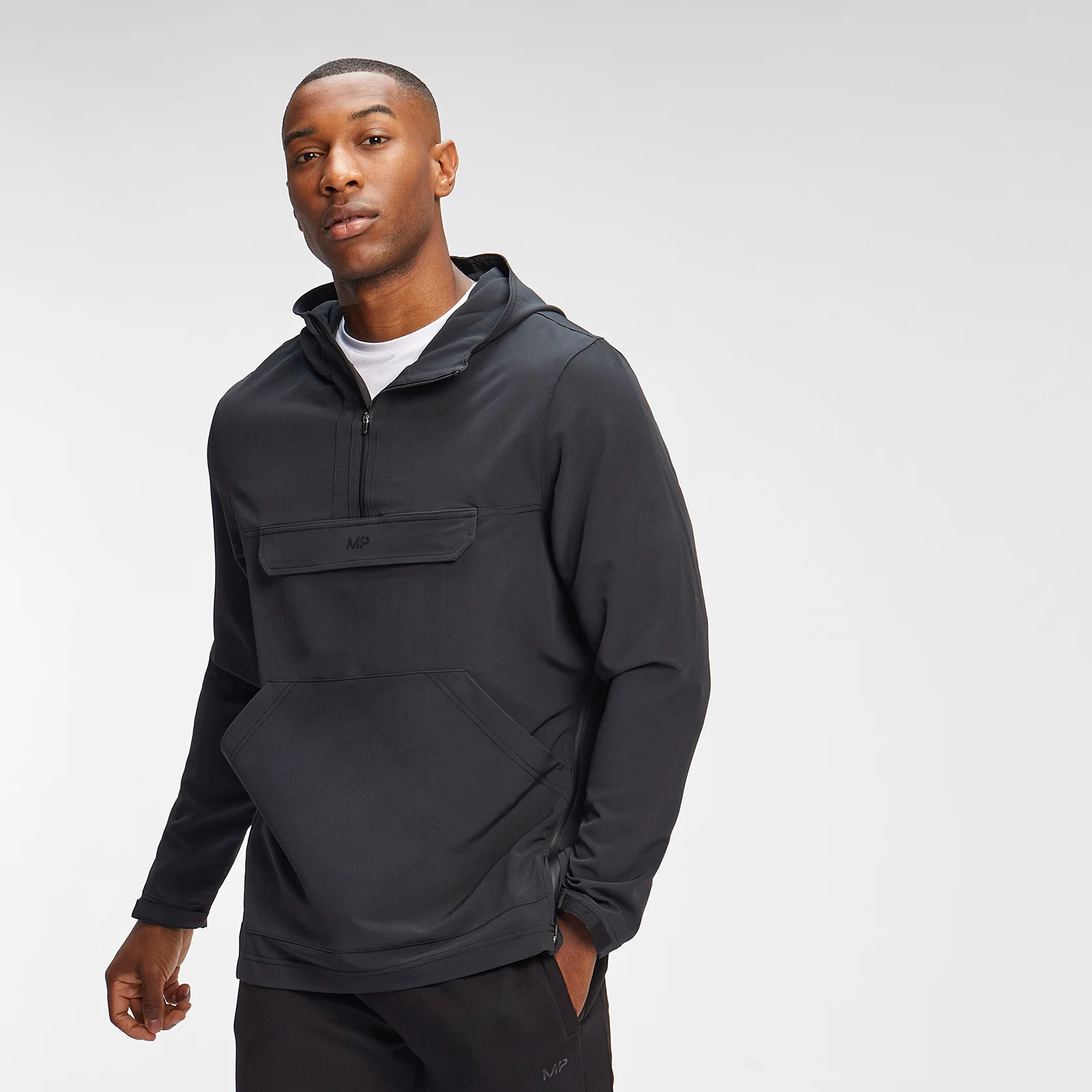 MP Men's Hooded Cagoule - Black - XXS vaizdas 1