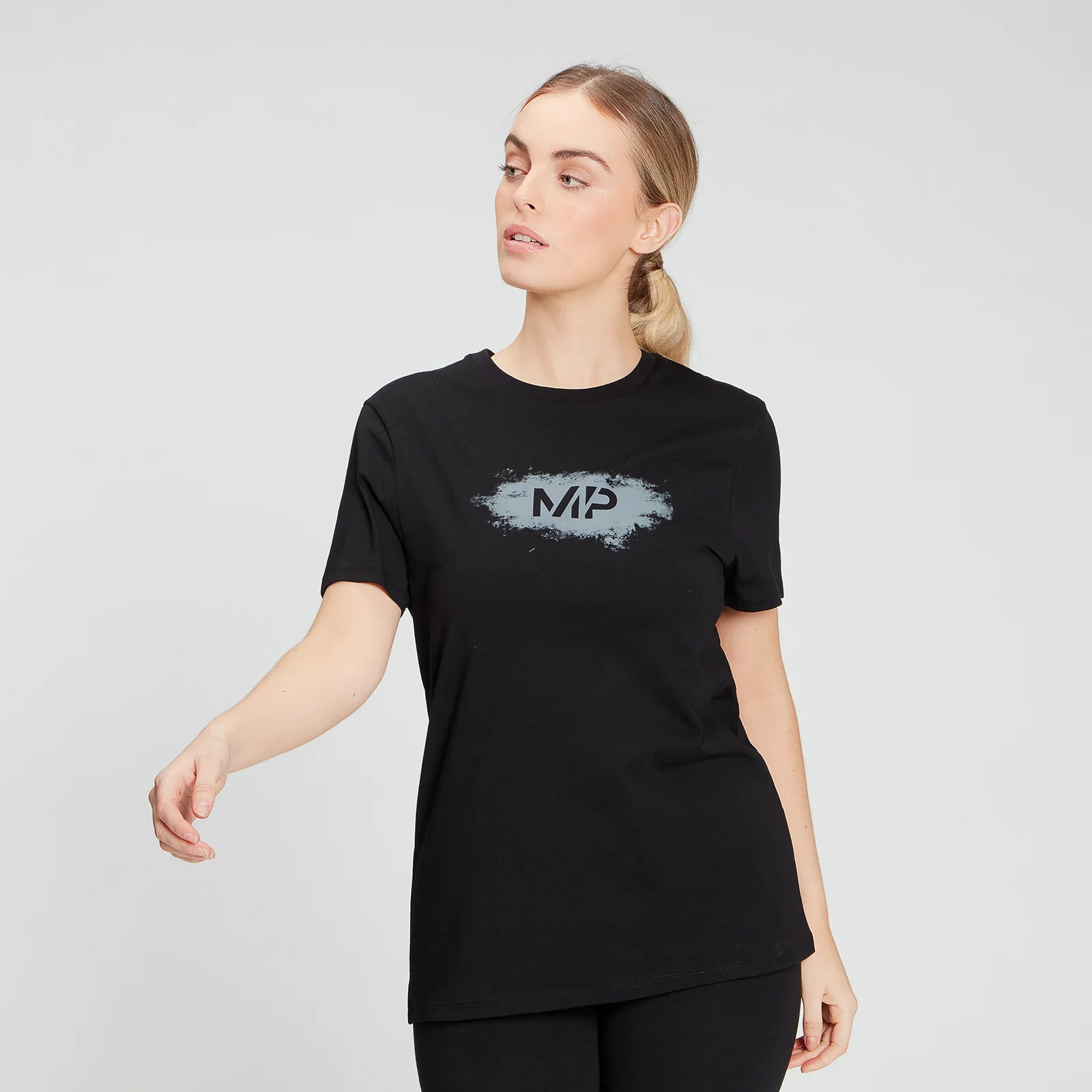 MP Women's Chalk Graphic T-Shirt - Black - XXS vaizdas 1
