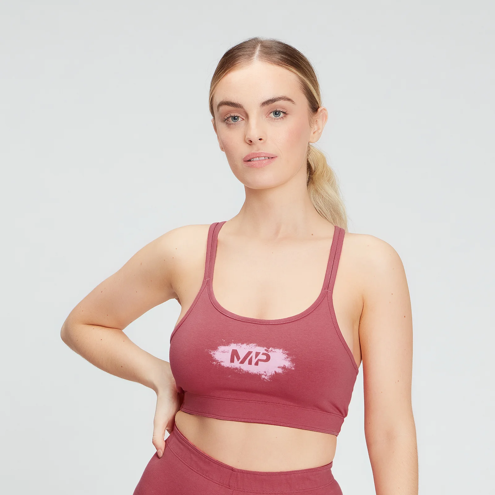 MP Moterų sportinė liemenėlė Chalk Graphic - Berry Pink - XS vaizdas 1