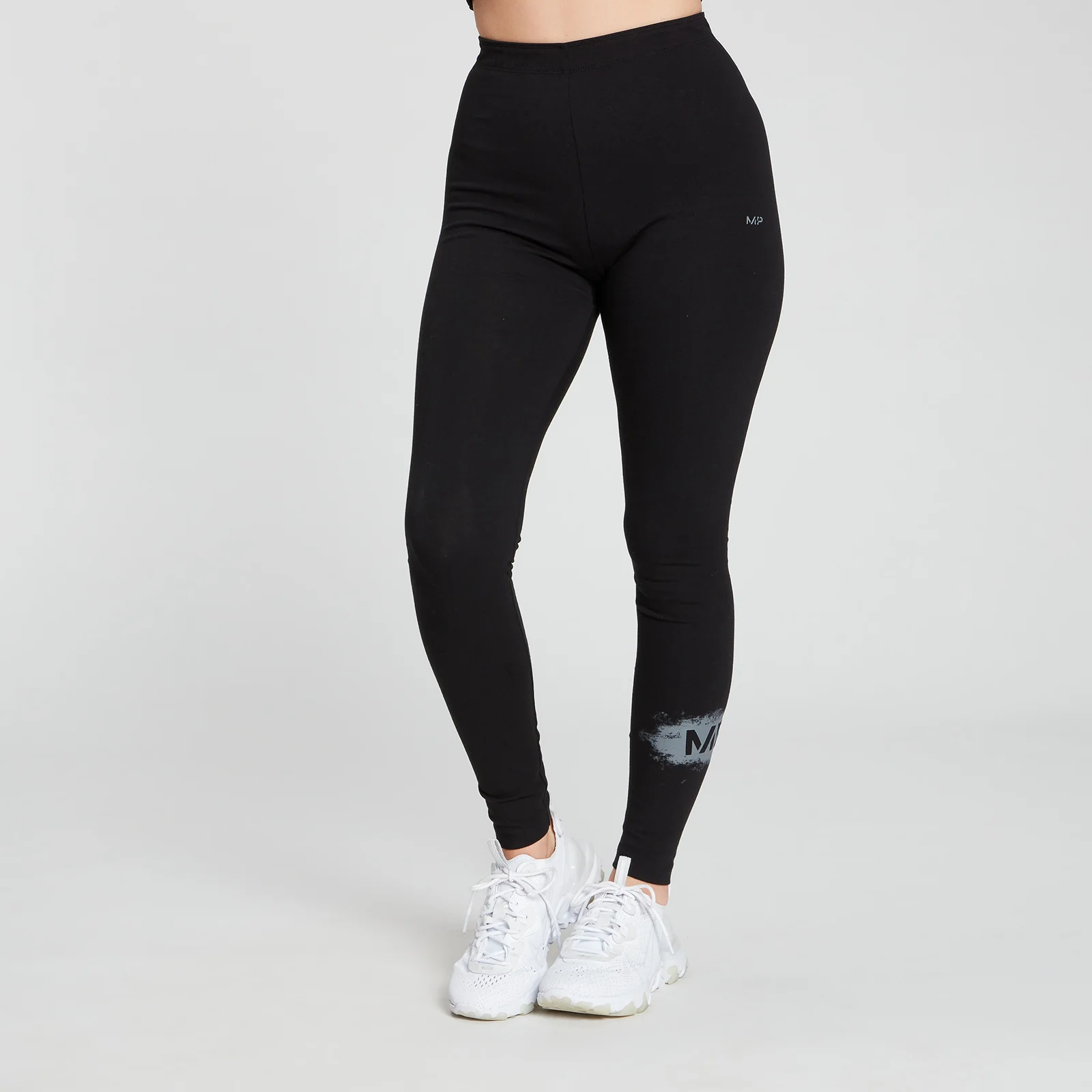 MP Women's Chalk Graphic Leggings - Black - XXS vaizdas 1