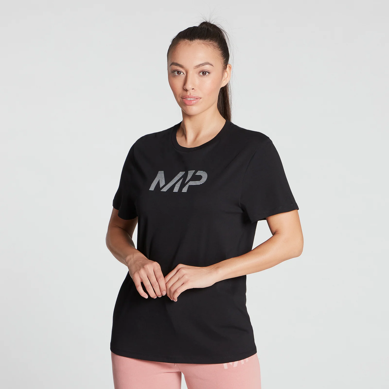 MP Women's Gradient Line Graphic T-Shirt - Black - XXS vaizdas 1
