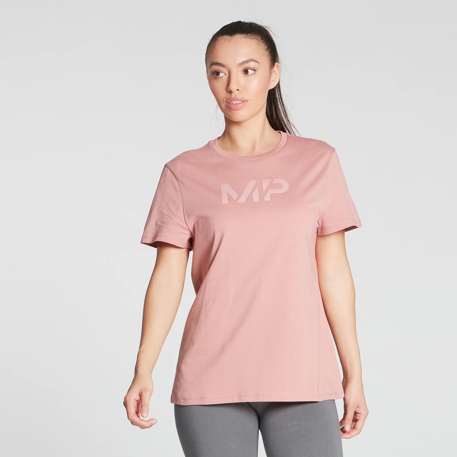 MP Women's Gradient Line Graphic T-Shirt - Washed Pink - XXS vaizdas 1