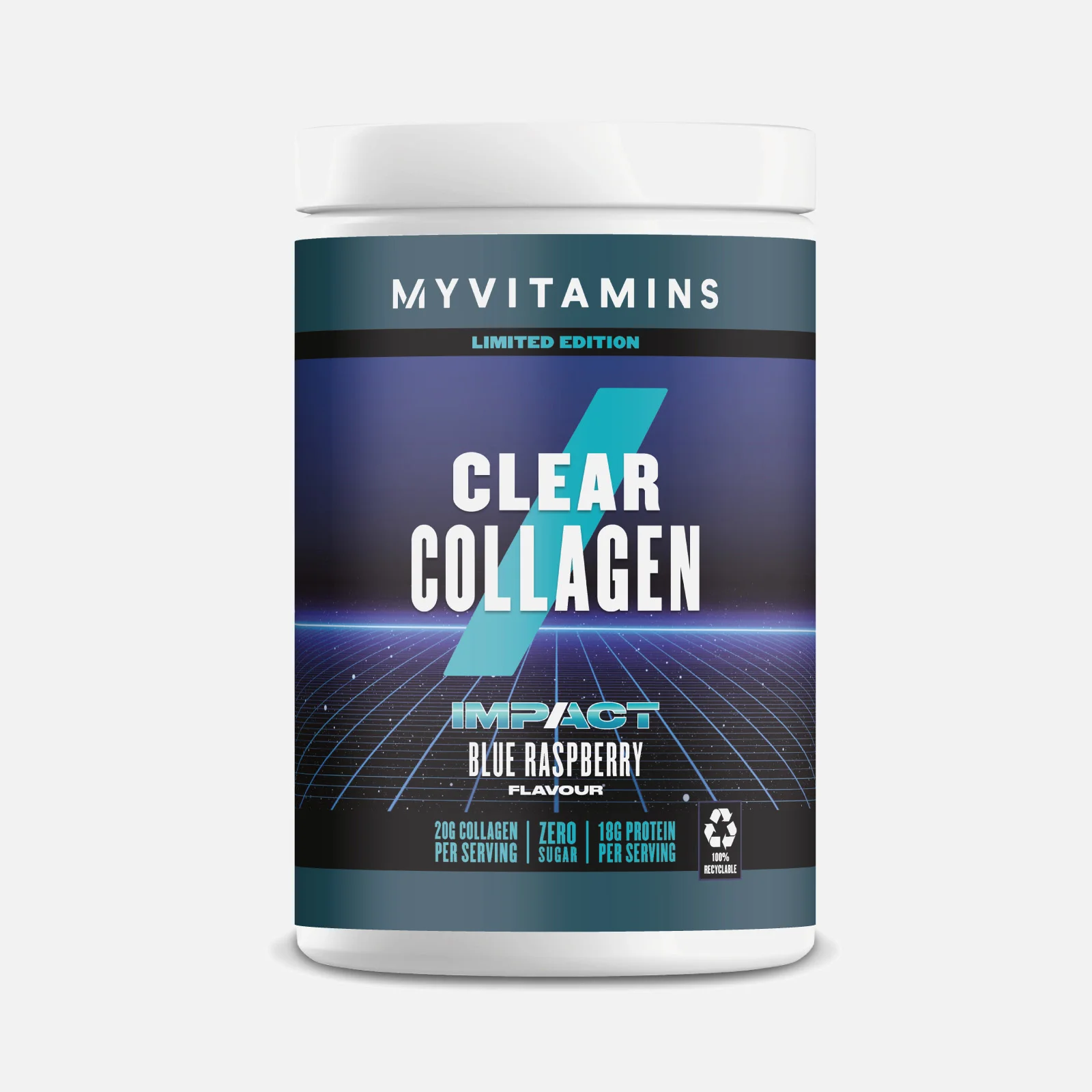 Kolageno milteliai - 20servings - Mėlynųjų aviečių vaizdas 1