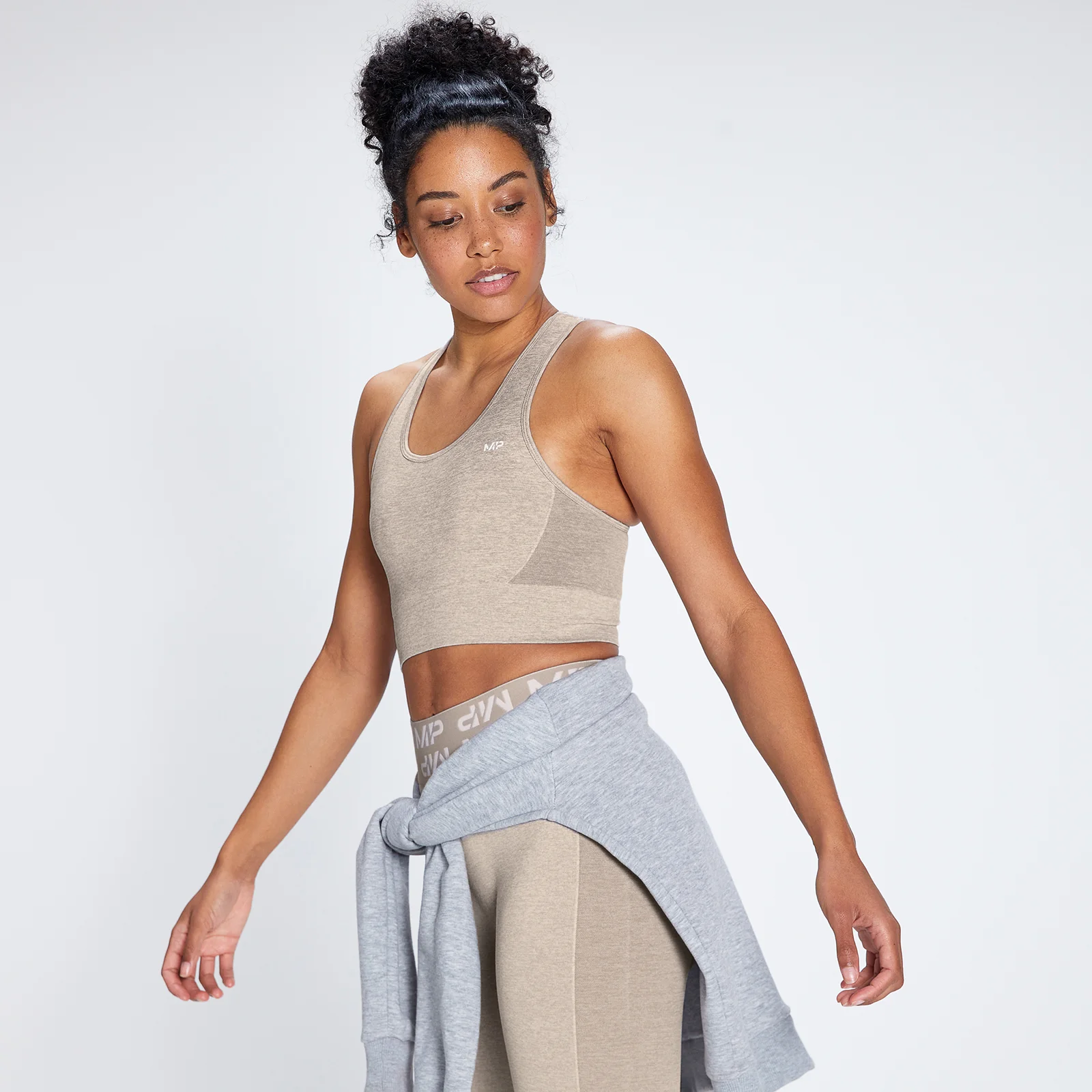 MP Women's Curve Sports Bra - Sesame - XXS vaizdas 1