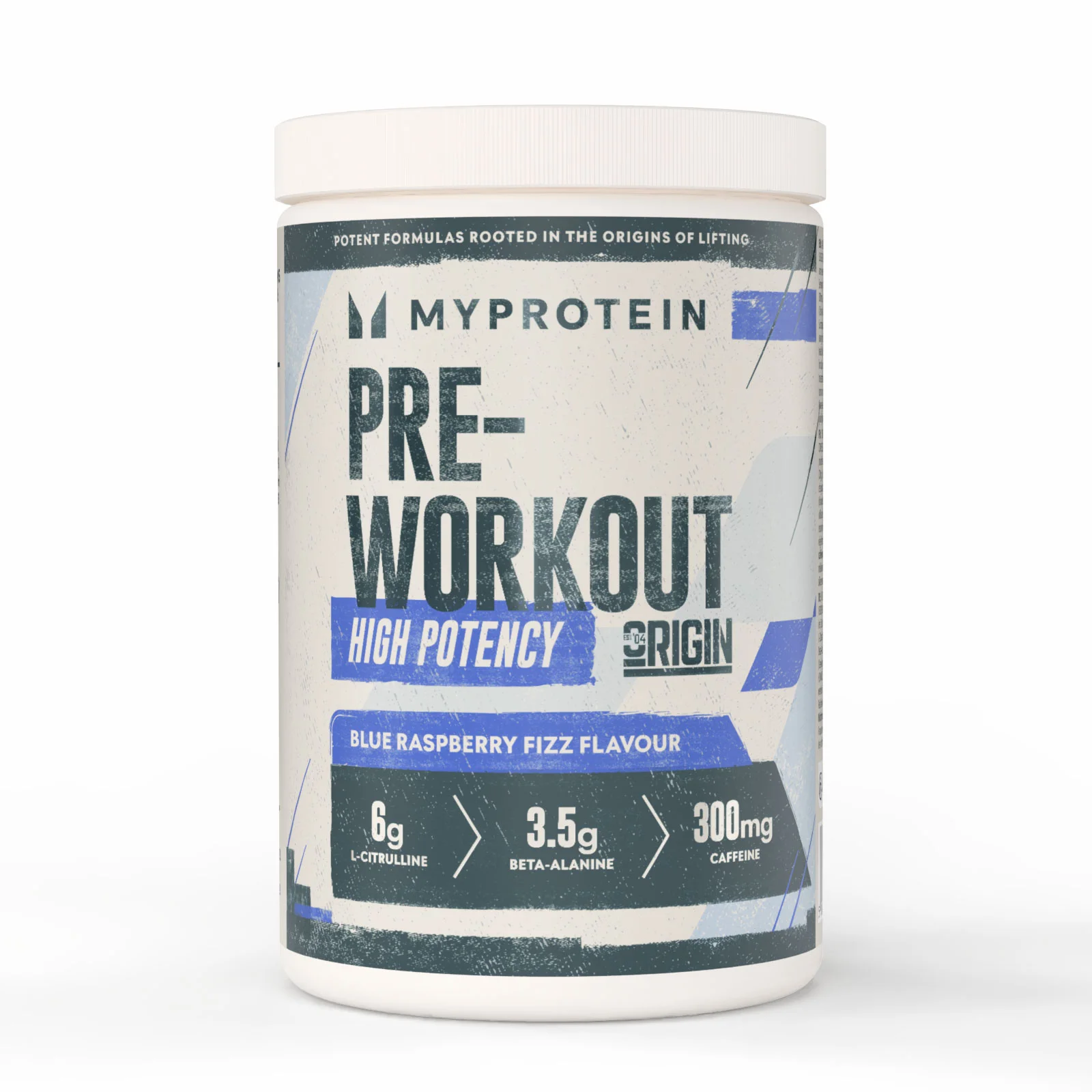 „Origin Pre-Workout“ - 600G - 30Porcijos - Blue Raspberry Fizz vaizdas 1