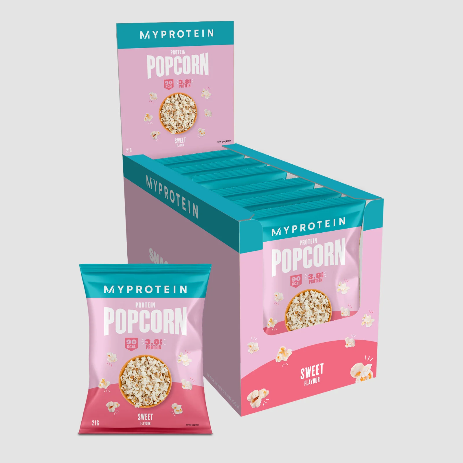 Baltyminiai kukurūzų spragėsiai - 6 x 21g - Sweet vaizdas 1