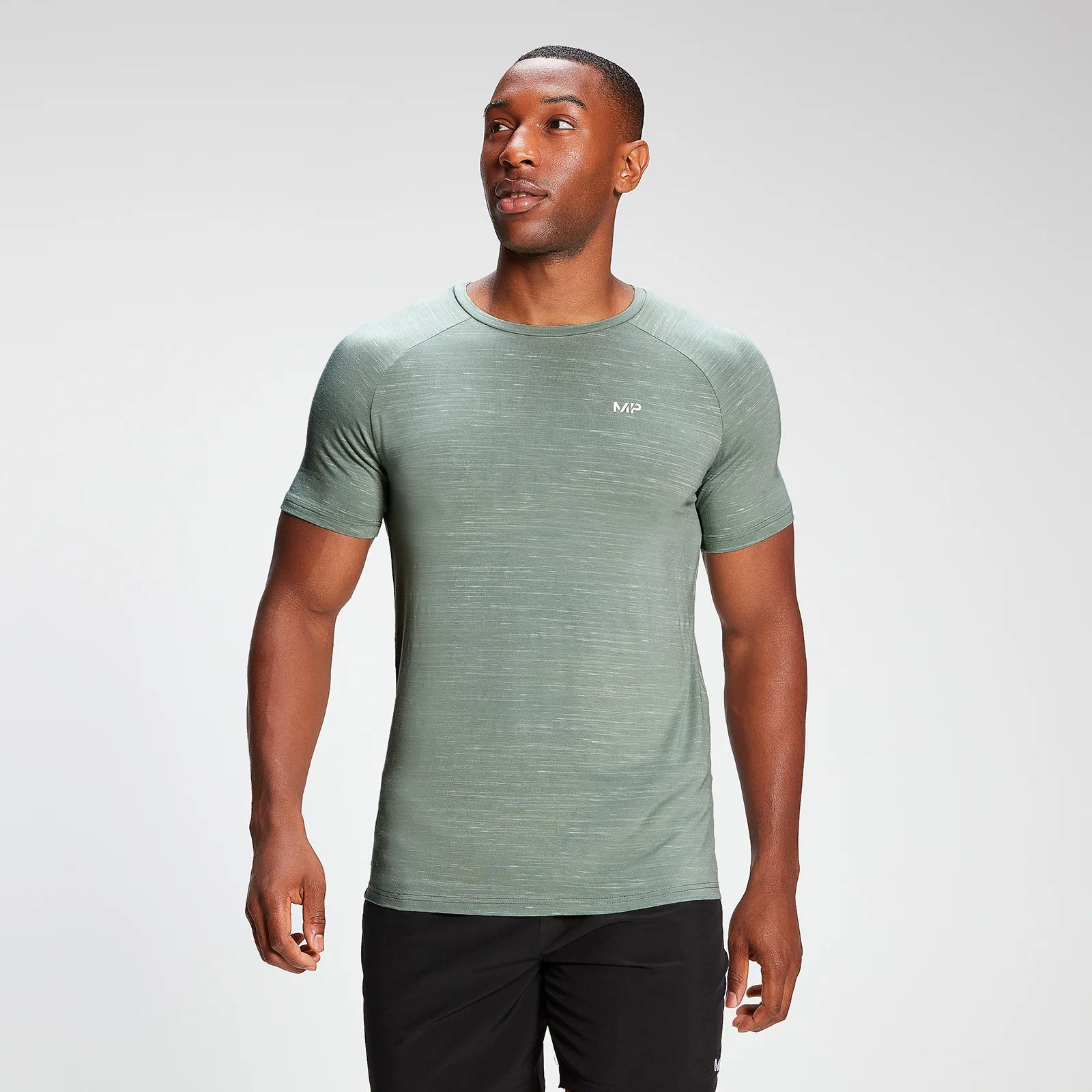 MP Men's Performance Short Sleeve T-Shirt - Pale Green Marl - XXS vaizdas 1