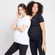 MP moteriški „Power Maternity Multipack“ marškinėliai trumpomis rankovėmis – Juoda / balta