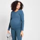 MP moteriški „Power Maternity“ marškinėliai ilgomis rankovėmis – Dust Blue