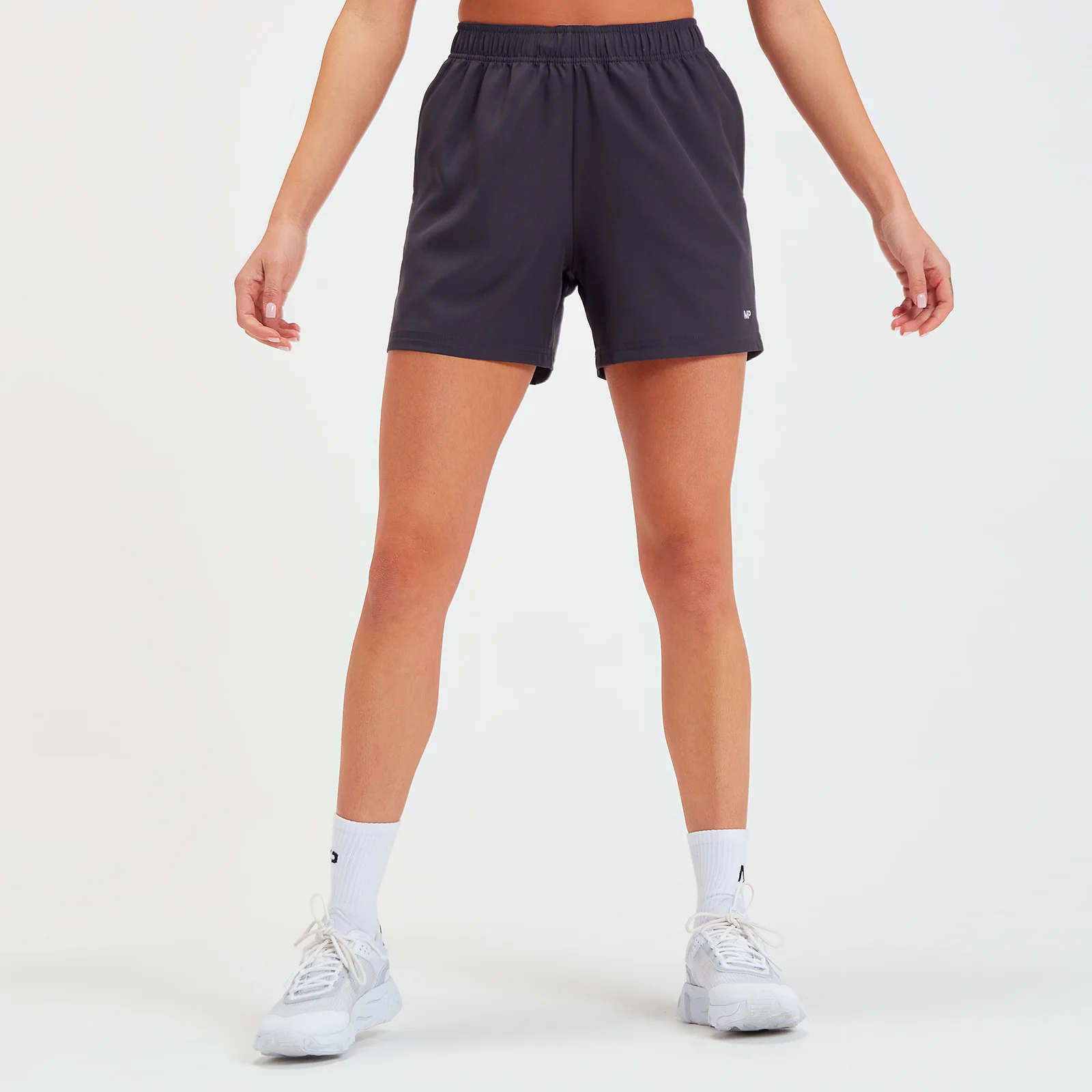 MP Women's Linear Line Graphic Shorts - Gun Metal - XXS vaizdas 1