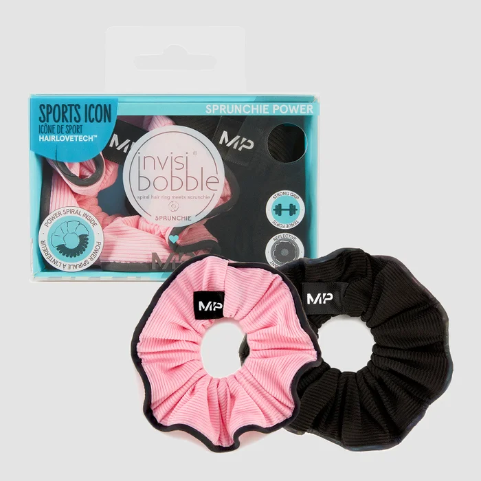 MP X Invisibobble® Reflective Power gumytė – Juoda / rožinė – 2 VNT.