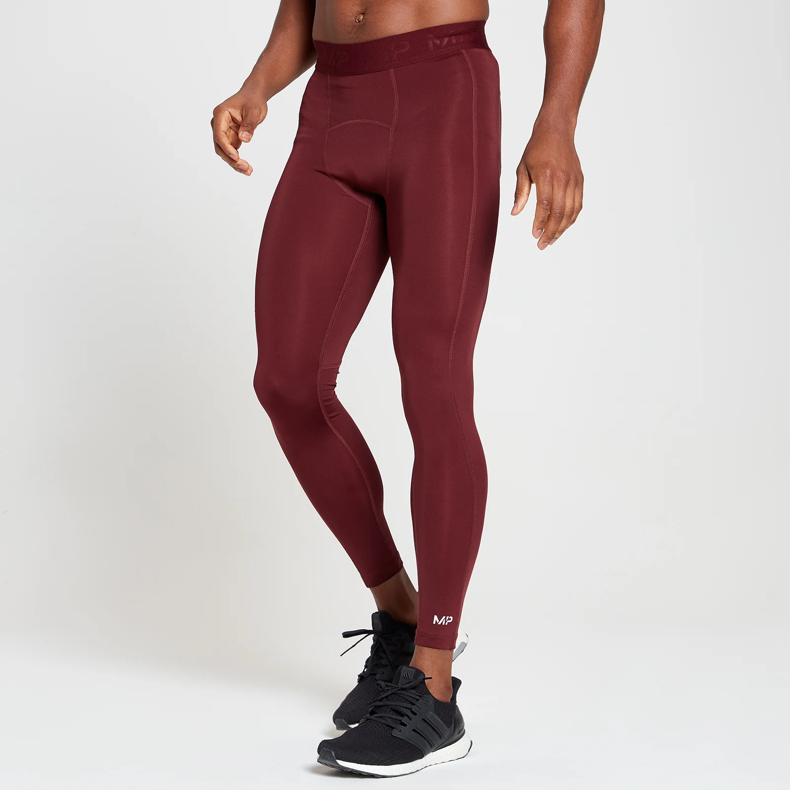 MP vyriškos „Essentials Base Layer“ treniruočių tamprės – Merlot - XXS vaizdas 1