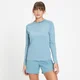MP moteriški „Run Life“ treniruočių marškinėliai ilgomis rankovėmis – Akmens mėlyna / balta
