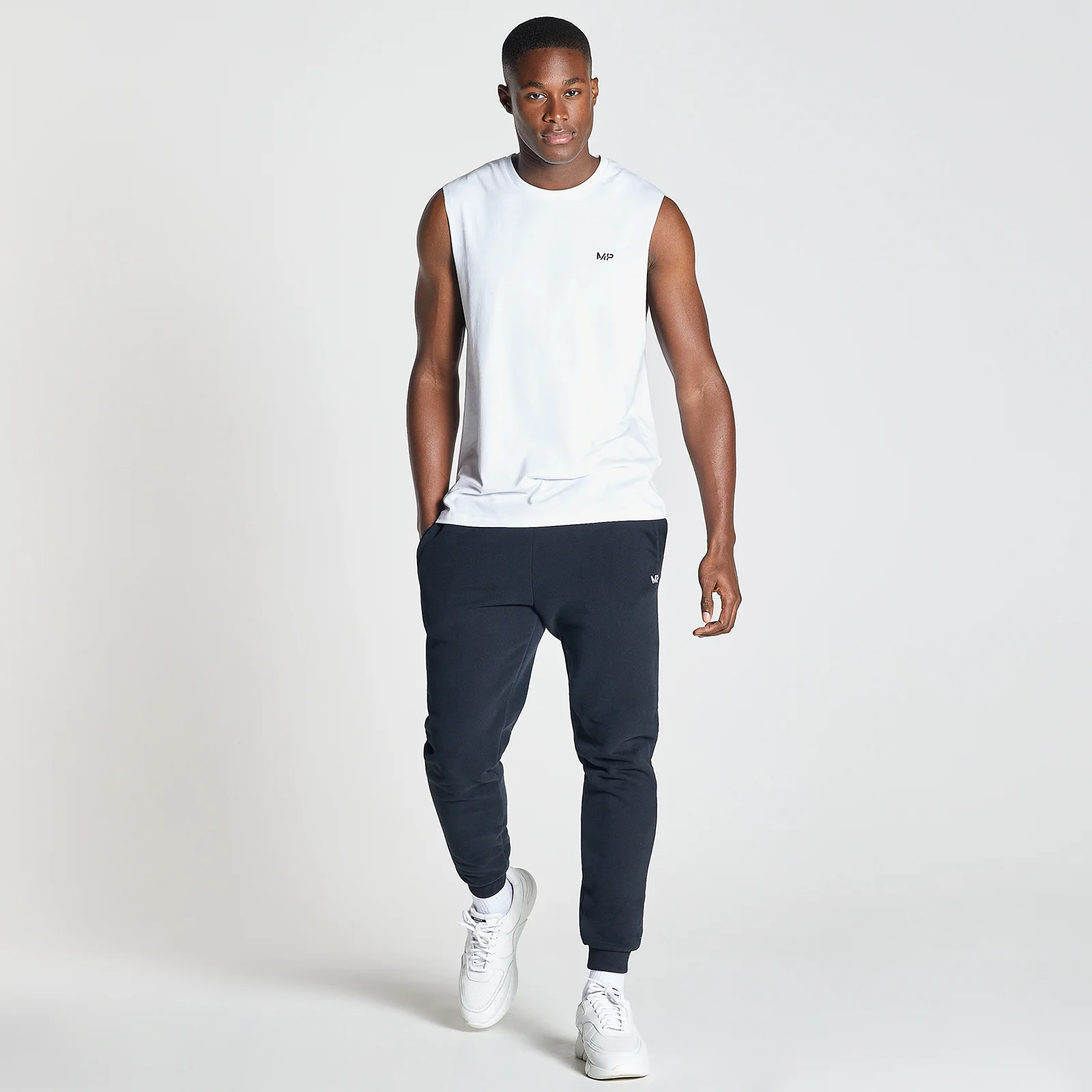 MP Essentials vyriškas marškinėlis Drirelease Drop Armhole Tank Top - Baltas - XXS vaizdas 1