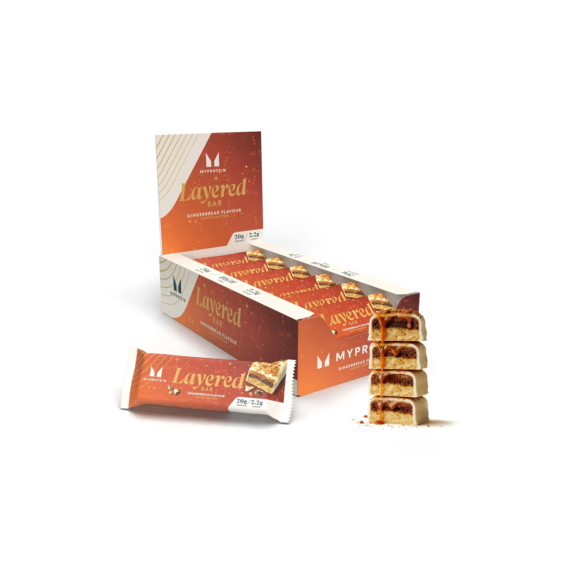 Sluoksniuotas batonėlis — Meduoliai - 60g X 12Porcijos - Gingerbread - Limited Edition vaizdas 1