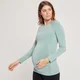 MP moteriški besiūliai „Maternity“ marškinėliai ilgomis rankovėmis – Ledo mėlyna