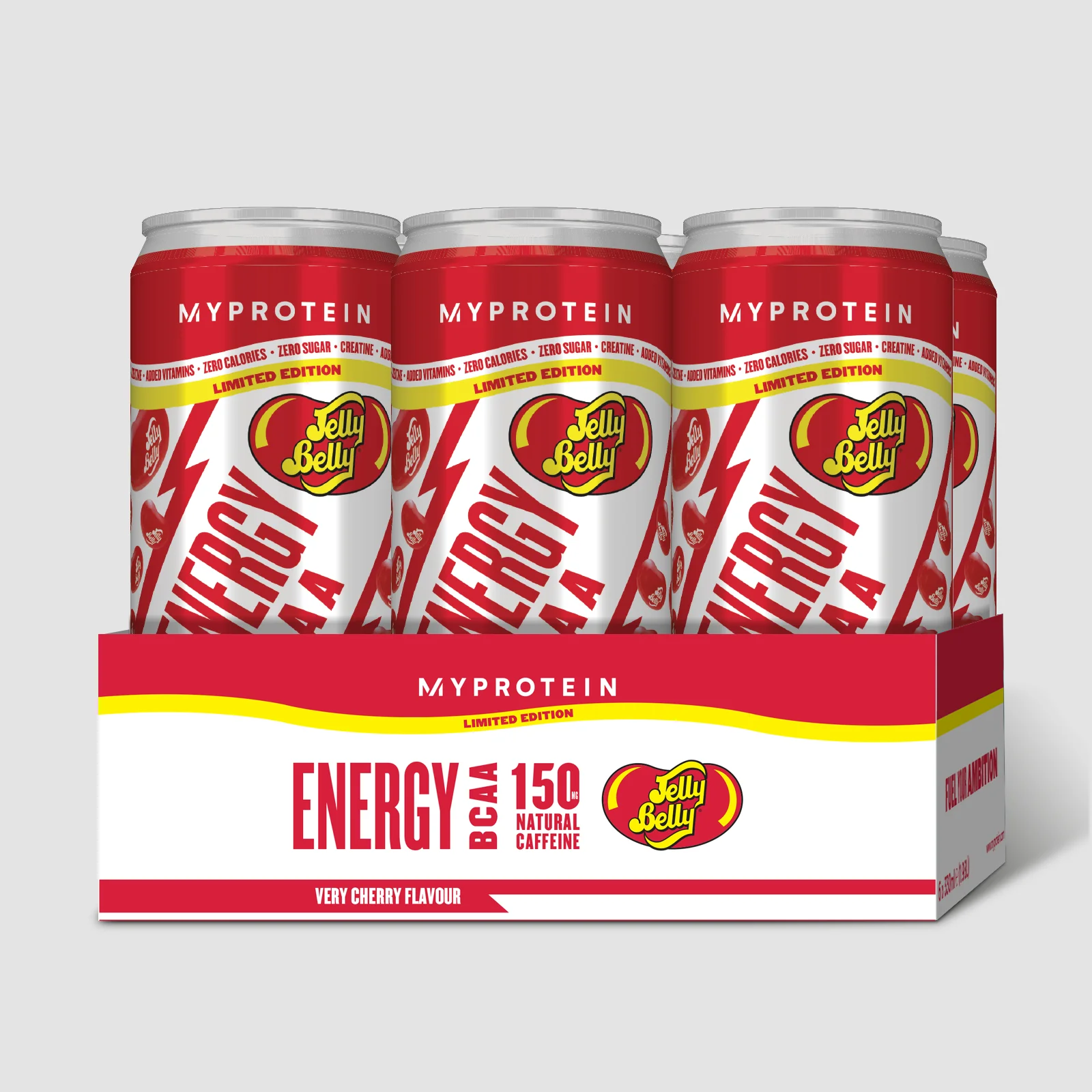 „BCAA“ energinis gėrimas – Jelly Belly® - 6 x 330ml - Very Cherry vaizdas 1