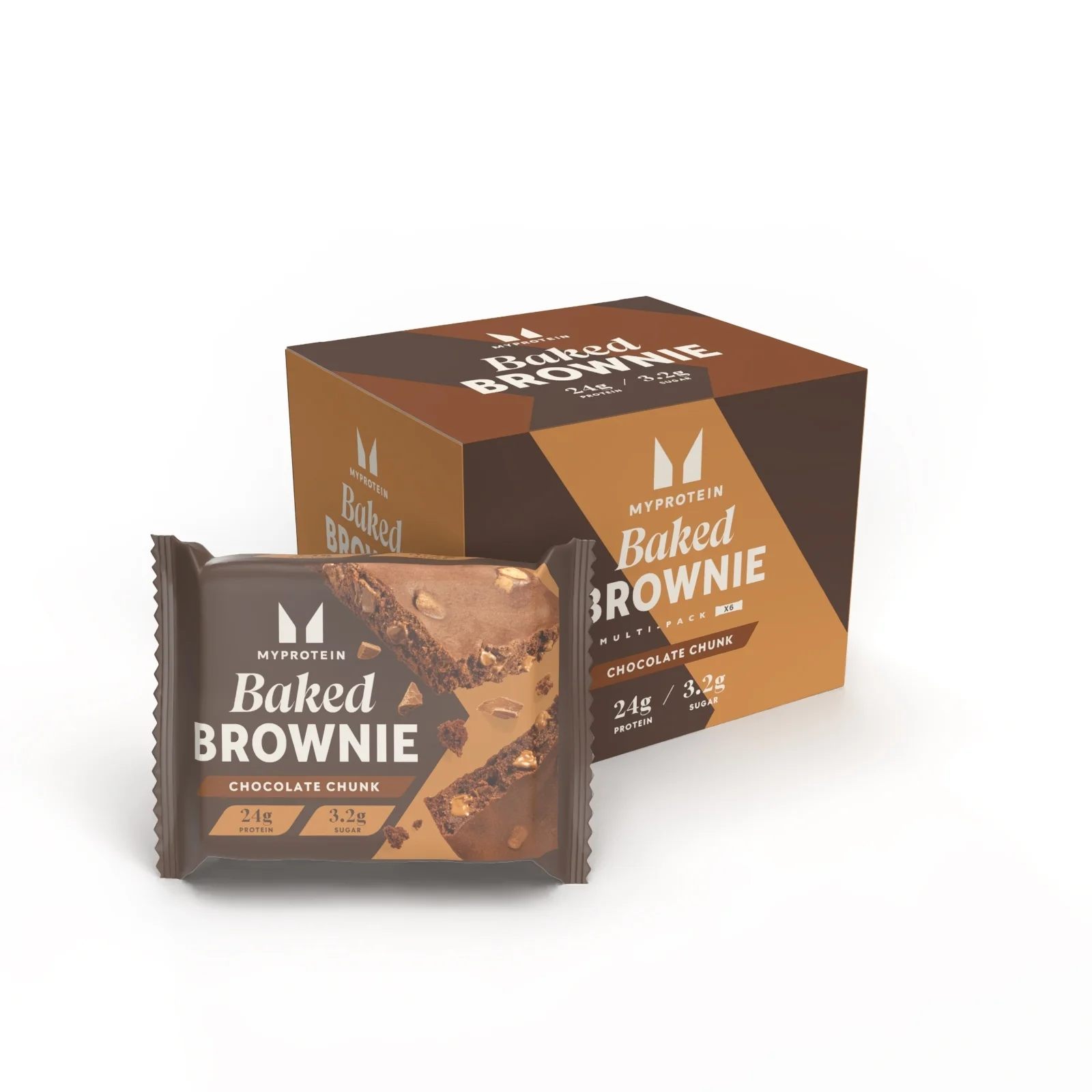 Baked Brownie - 6 x 75g - Chocolate Chunk vaizdas 1