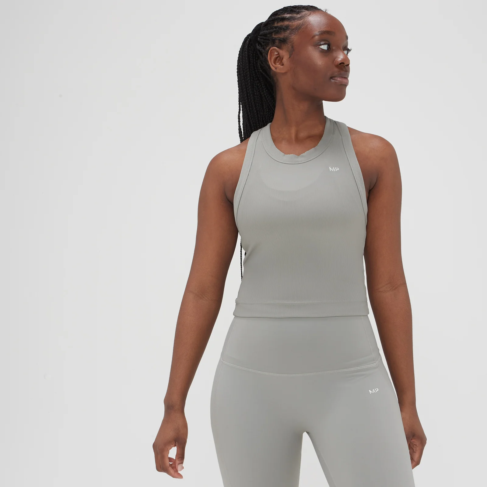 MP moteriški briaunoti „Adapt“ marškinėliai – Pilka - XXS vaizdas 1