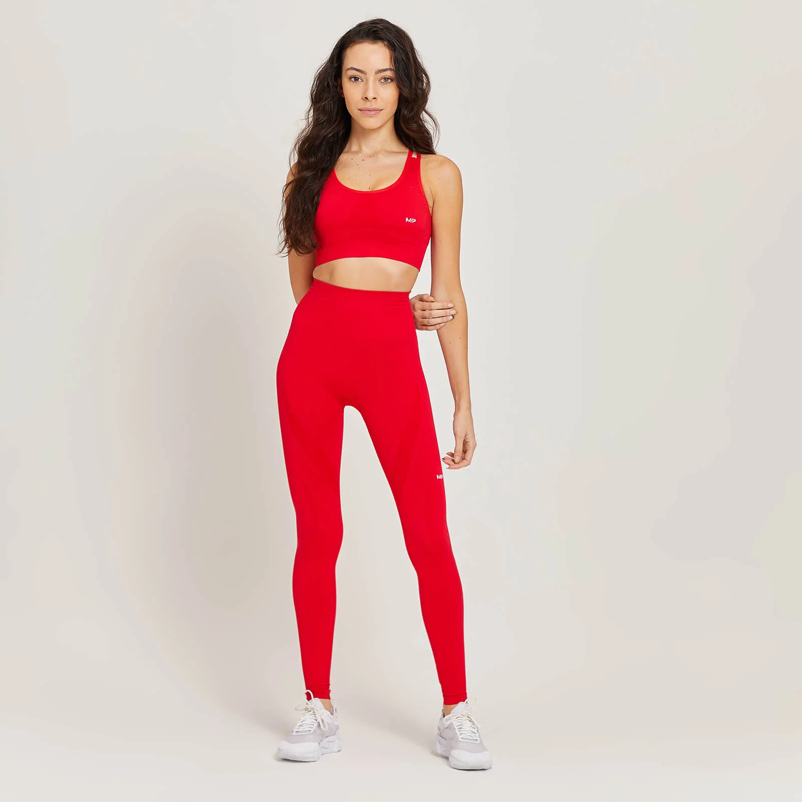 Riboto leidimo MP moteriškas Tempo Seamless sportinis kostiumas - raudona - XXS - XXS vaizdas 1