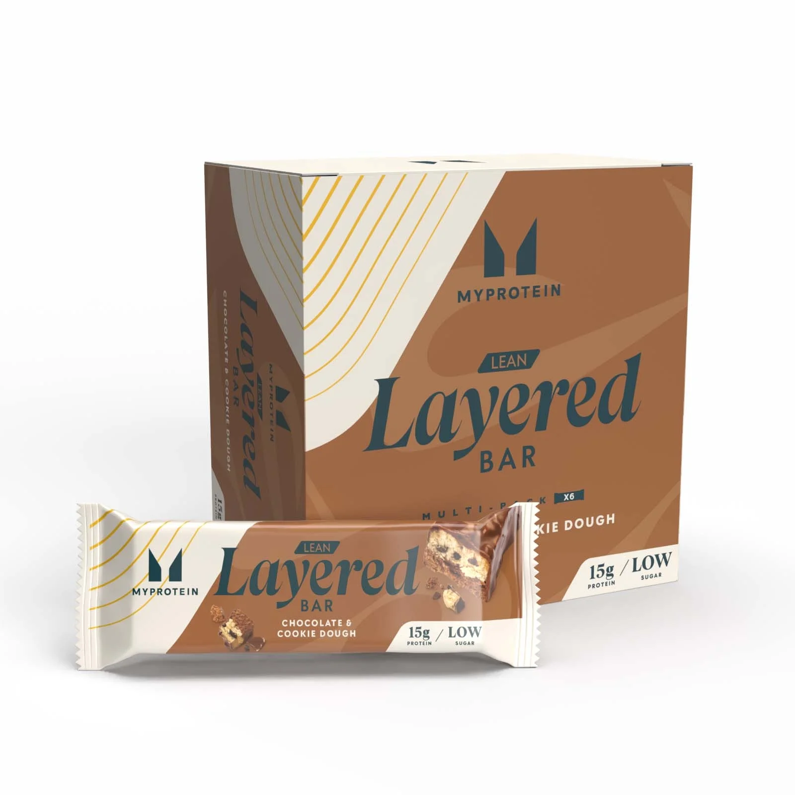 „Lean Layered“ batonėlis - 6 x 40g - Chocolate and Cookie Dough vaizdas 1
