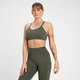 MP moteriška „Rest Day Seamless Cross Back“ sportinė liemenėlė – Pilkai žalia