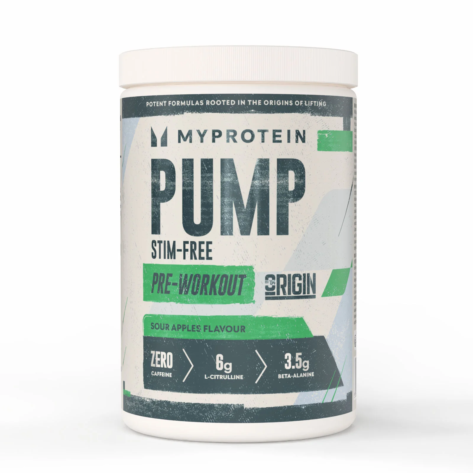 „Origin Stim-Free Pre-Workout“ - 600G - 30Porcijos - Sour Apples vaizdas 1