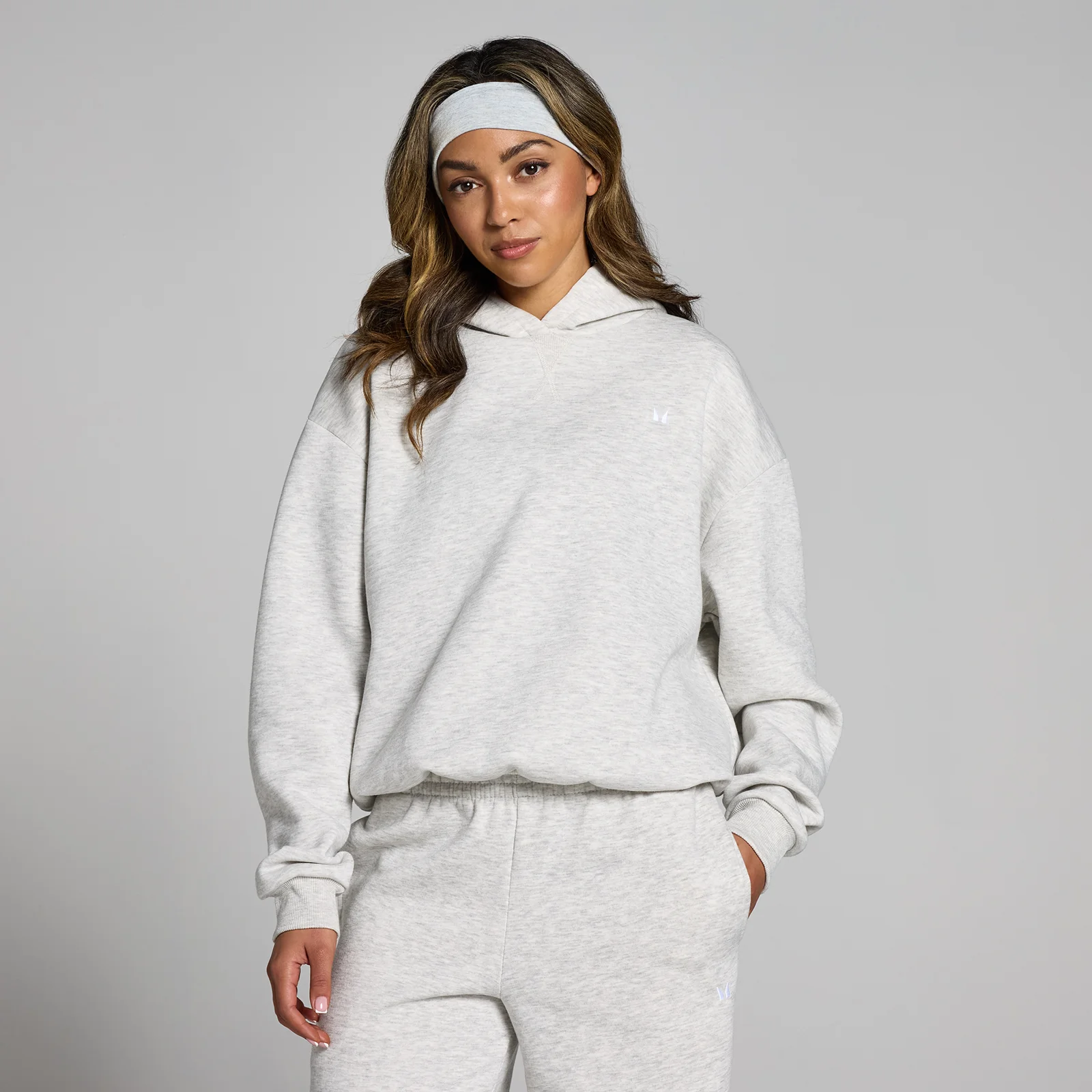 MP Women's Basics Oversized Hoodie - Light Grey Marl - S vaizdas 1