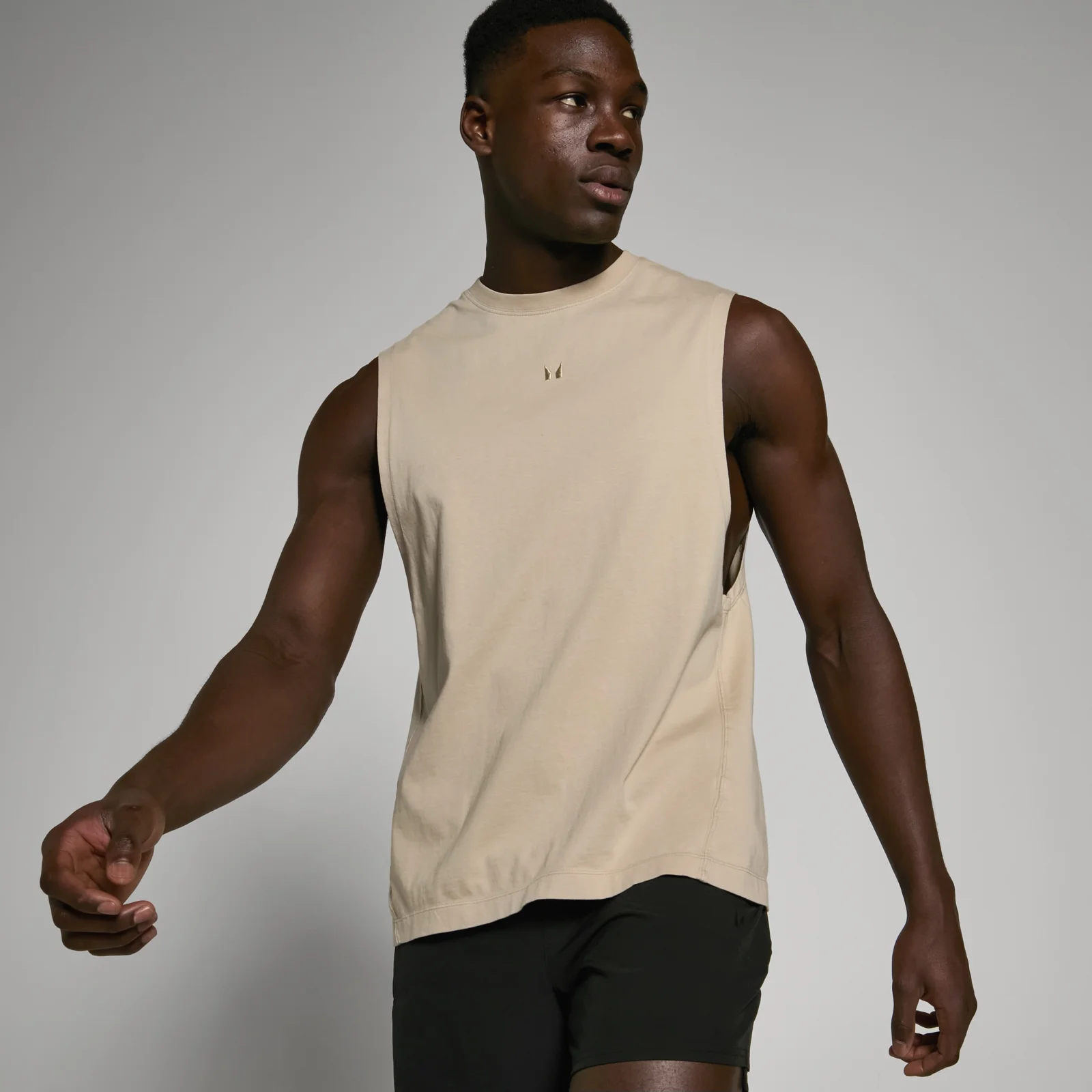 MP vyriški berankoviai marškinėliai „Tempo Washed Drop Armhole“ – Bluki akmens - XS vaizdas 1