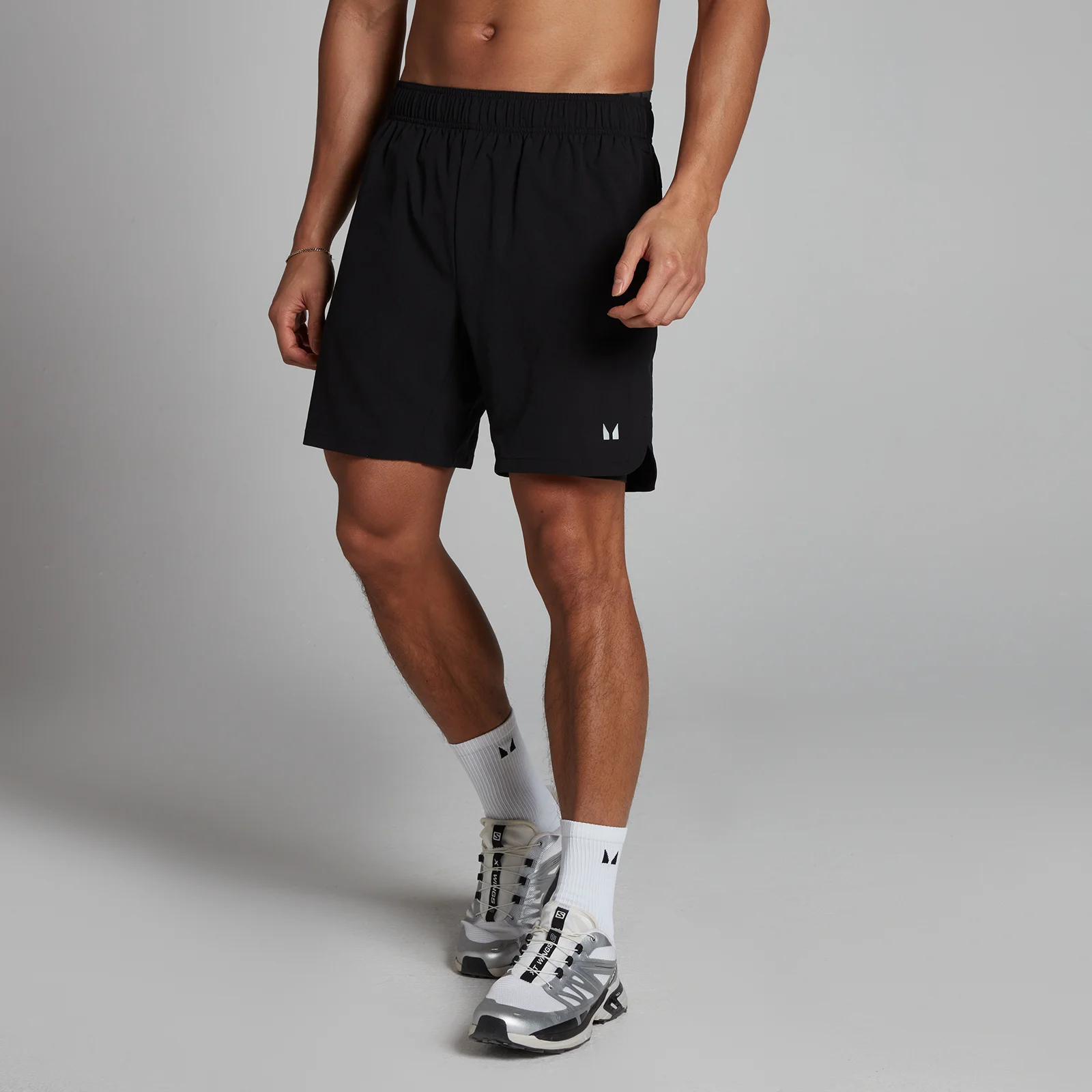 MP Men's 2-in-1 7" Training Shorts - Black - XS vaizdas 1