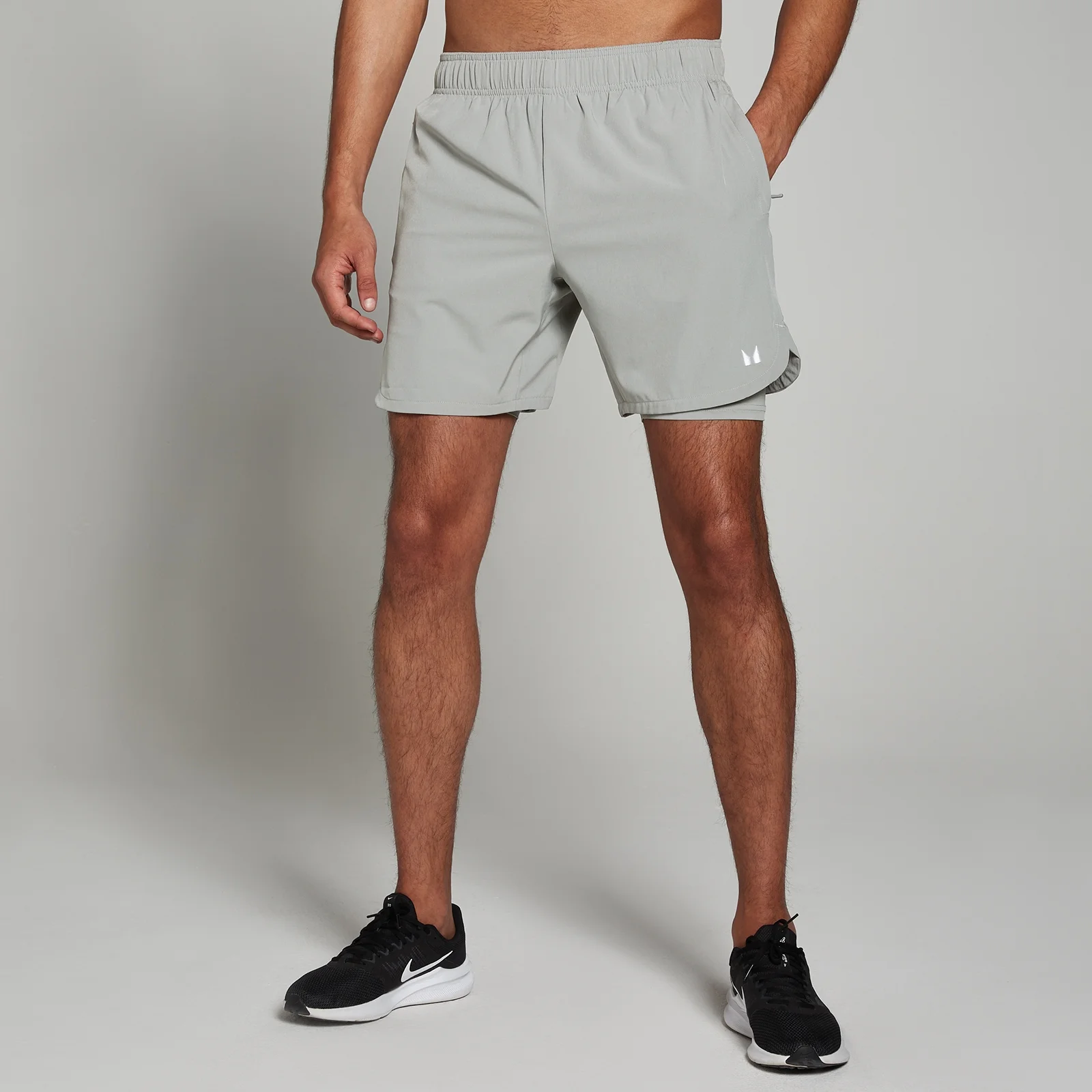 MP Men's 2-in-1 7" Training Shorts - Storm - XXS vaizdas 1