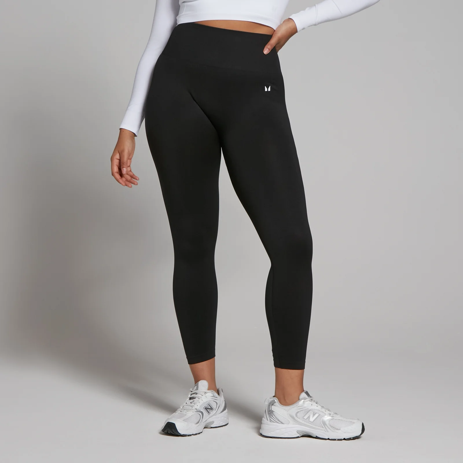 MP Women's Shape Seamless 7/8 Leggings - Black - M vaizdas 1