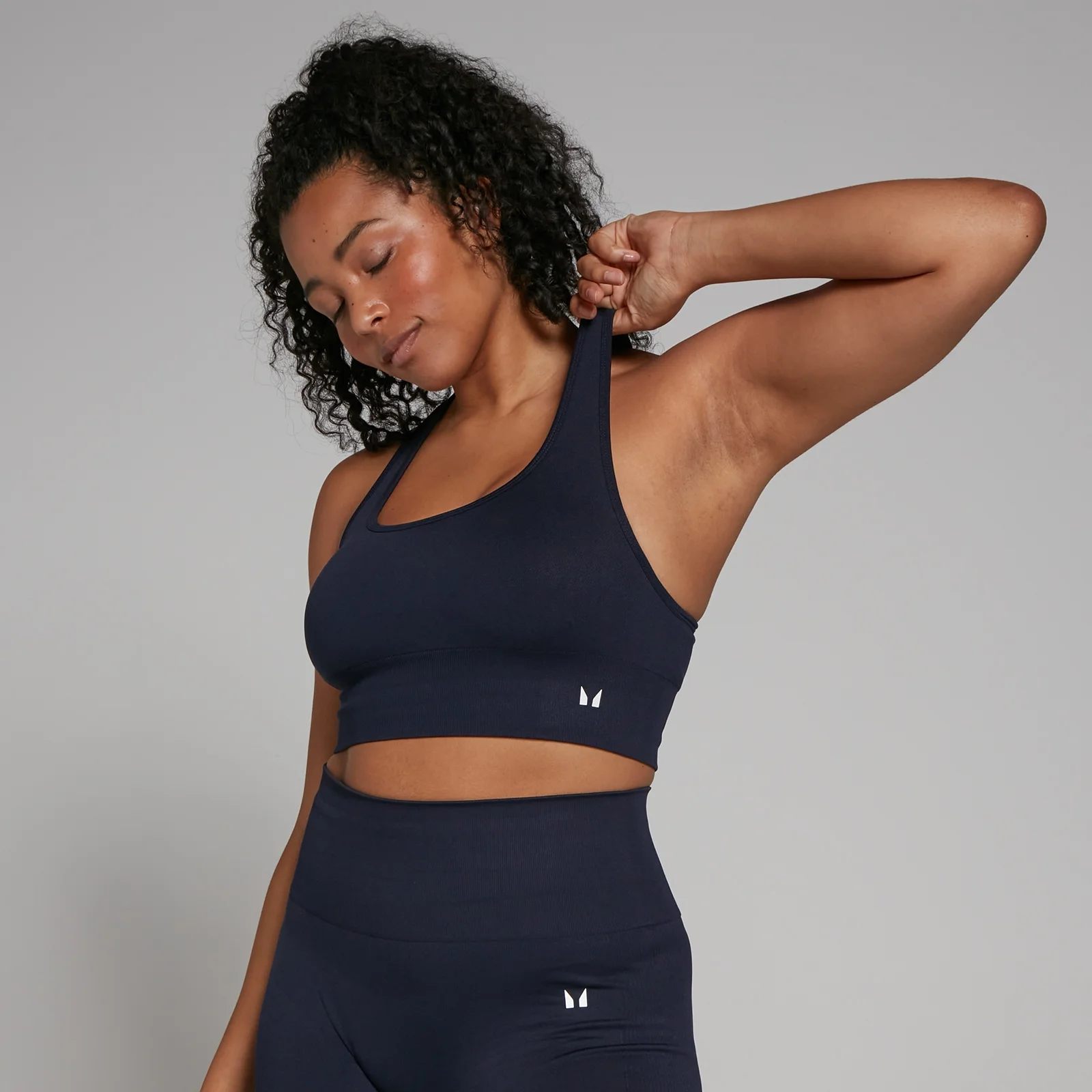 MP Women's Shape Seamless Sports Bra - Navy - XS vaizdas 1