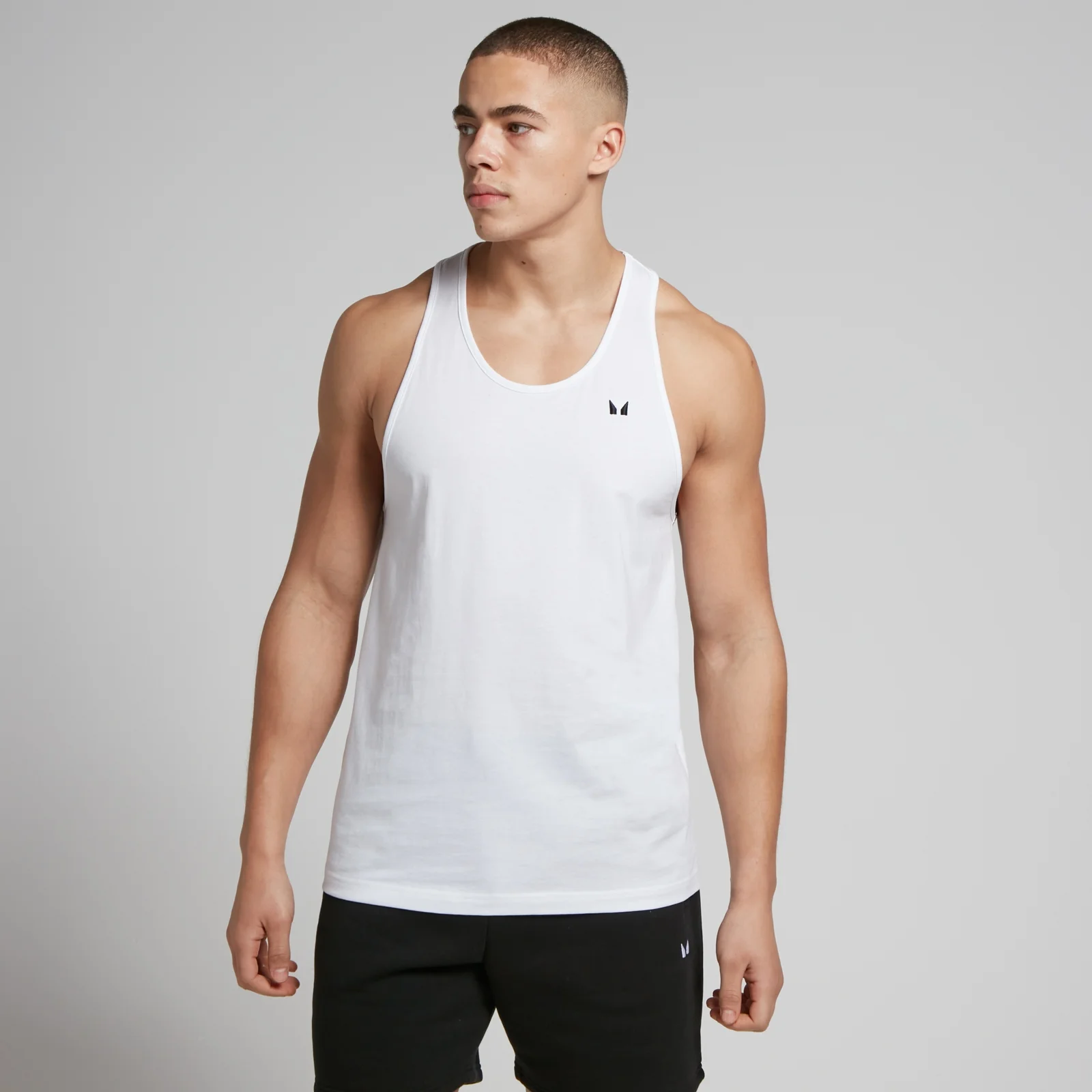 MP Men's Cotton Vest - White - M vaizdas 1
