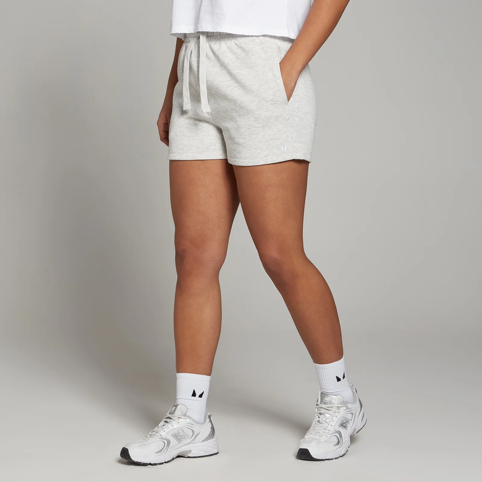 MP Women's Basics Sweatshorts - Light Grey Mar - XS vaizdas 1