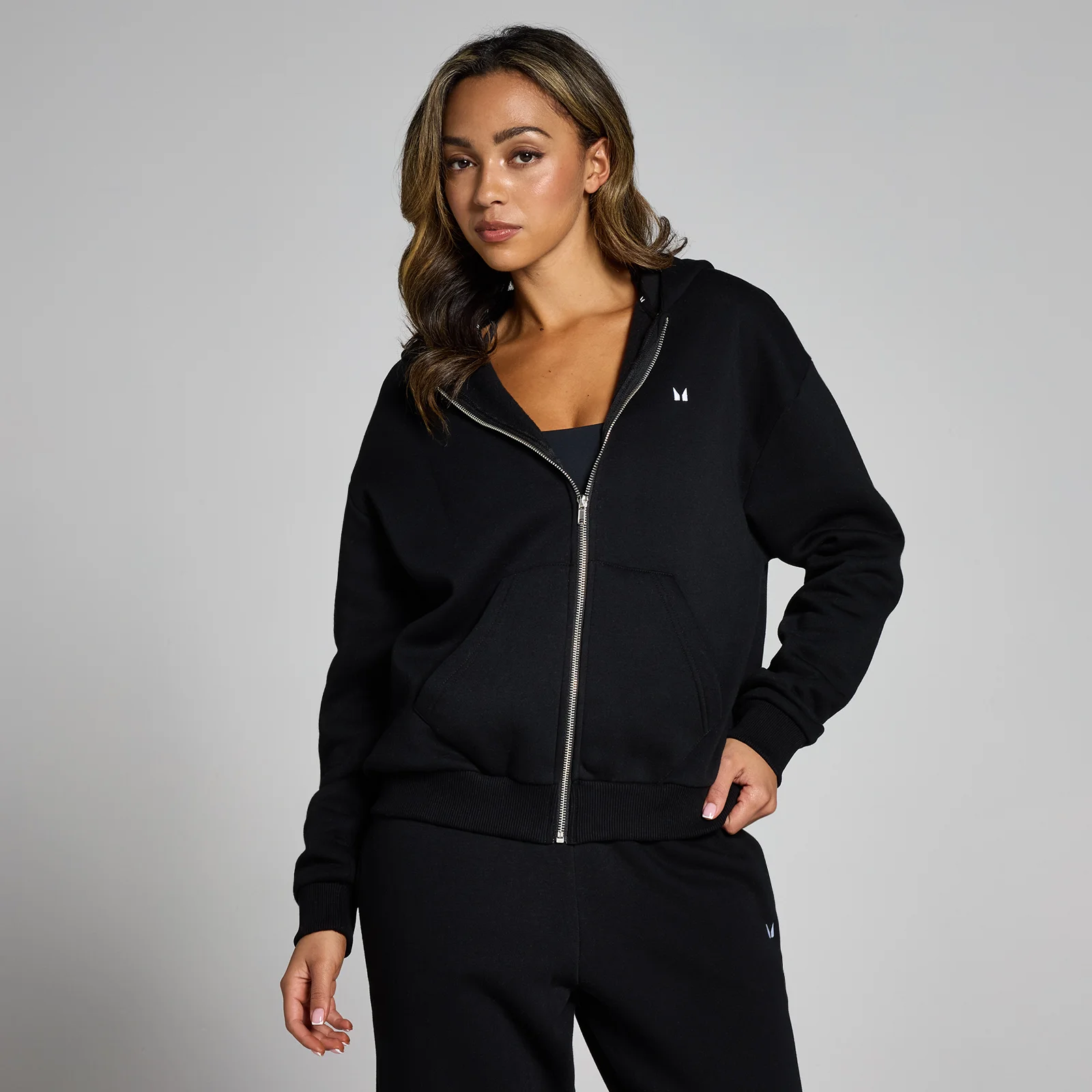 MP Women's Basics Zip Through Hoodie - Black - M vaizdas 1