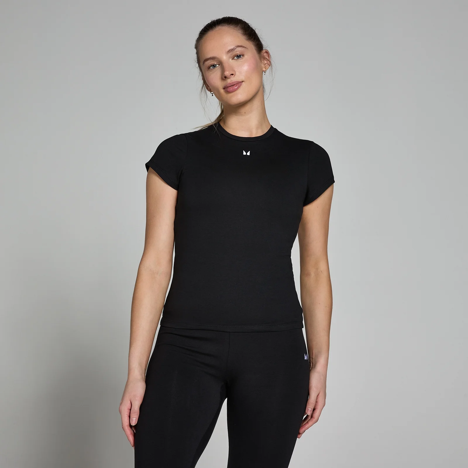MP Women's Basic Body Fit Short Sleeve T-Shirt - Black - XXS vaizdas 1