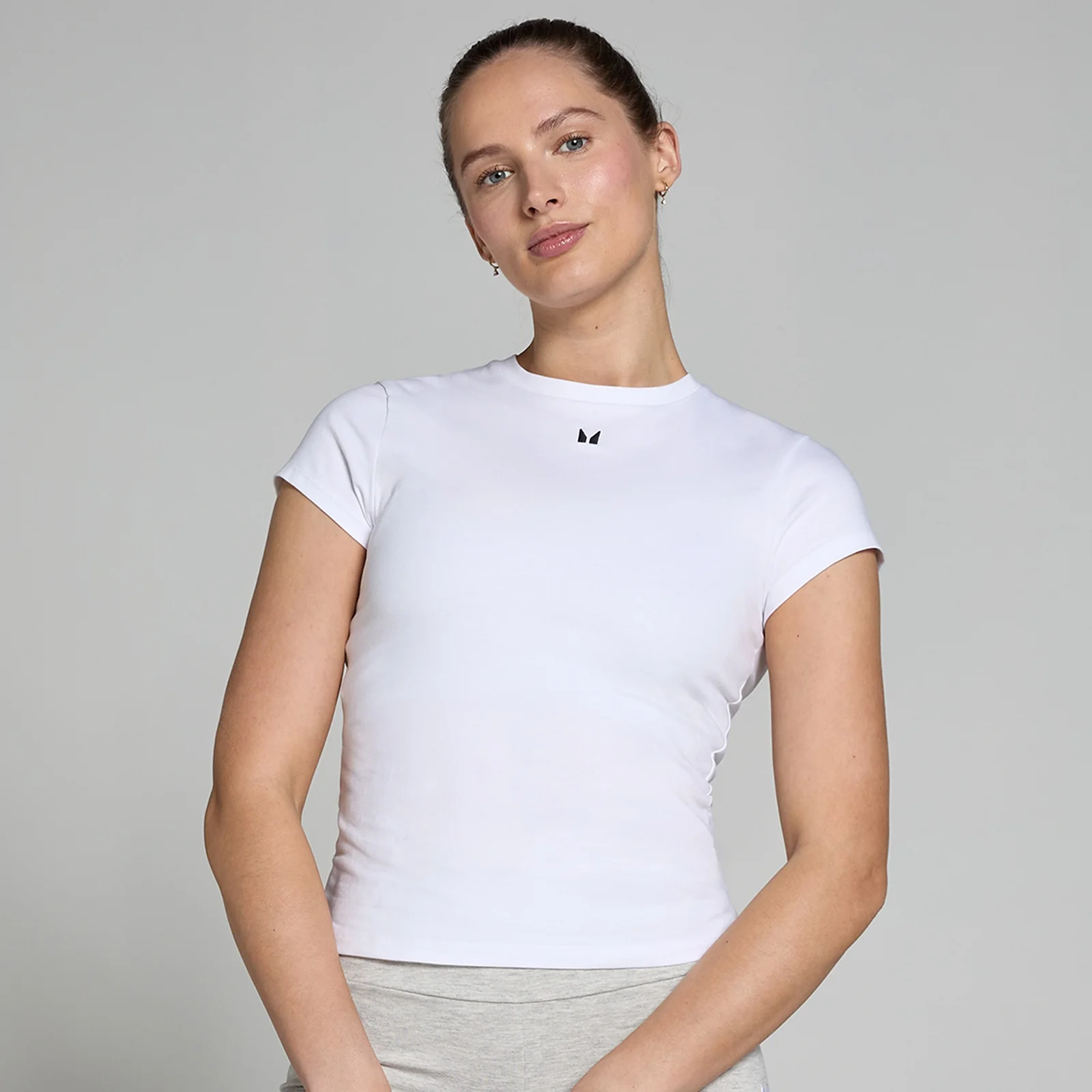 MP Women's Basic Body Fit Short Sleeve T-Shirt - White - XXS vaizdas 1