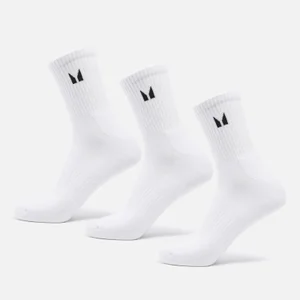 MP „Unisex“ trumpos kojinės (3 vnt.) – Balta - Size UK 6-8