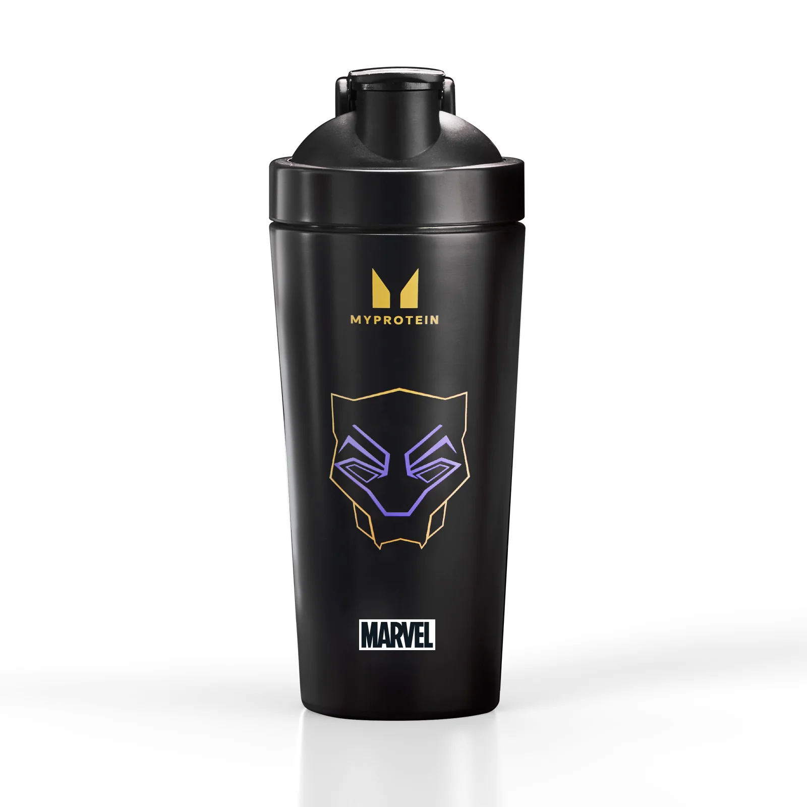 „Myprotein Black Panther“ perdirbamas metalinis kokteilių plaktuvas – Juoda vaizdas 1