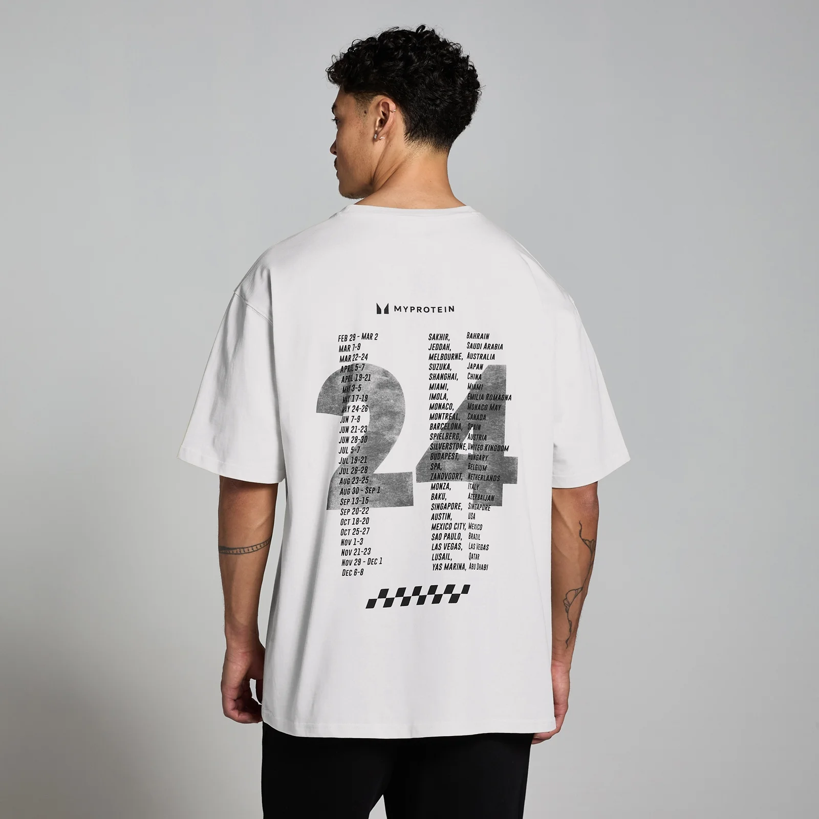 MP „Race Day Graphic“ marškinėliai – Natūrali kreminė - S-M vaizdas 1