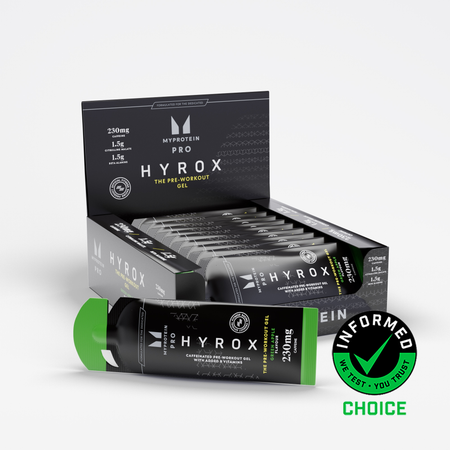 Prieštreniruotinė želė „Pre-Workout Gel“ - 12 x 50g - Green Apple (HYROX Edition)