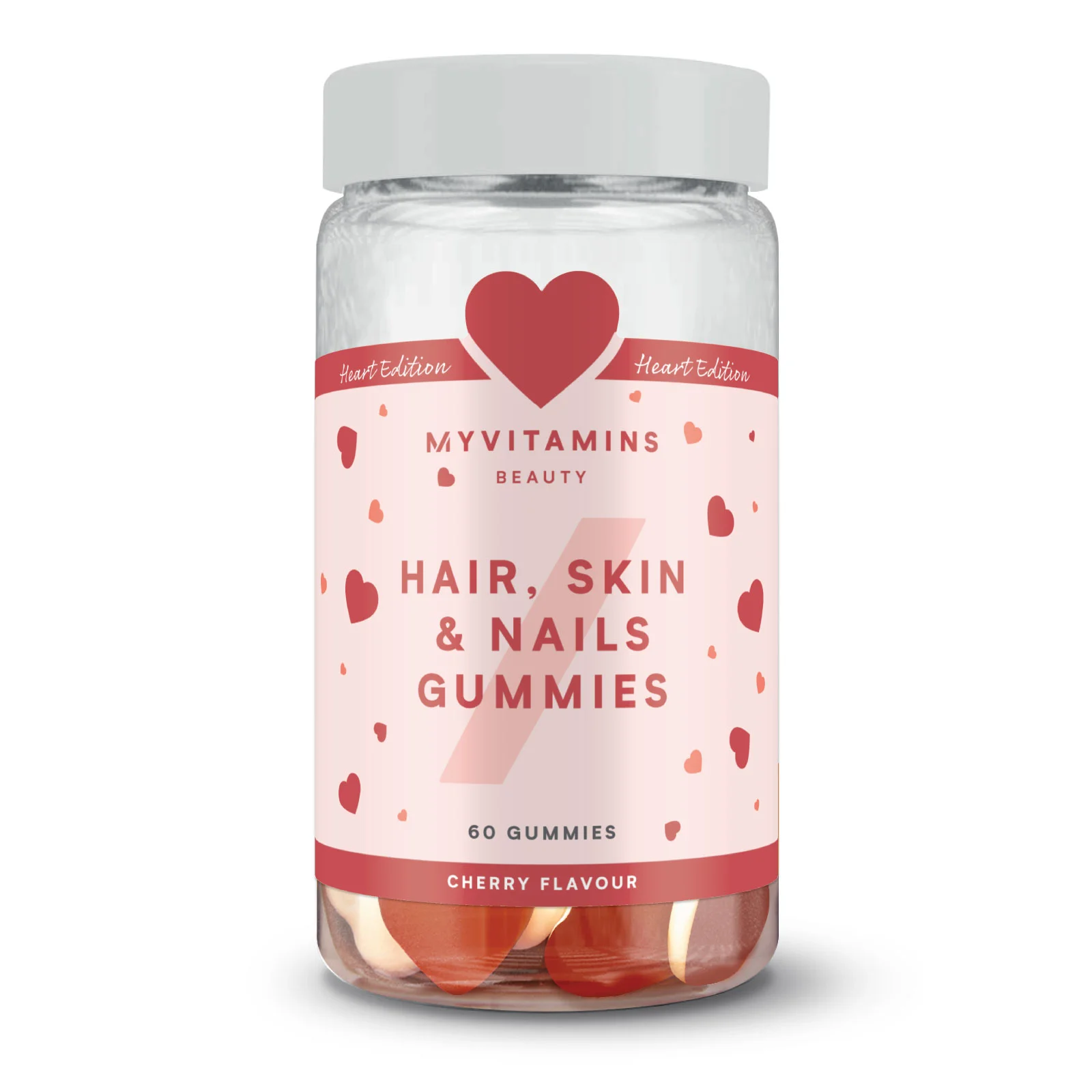 Guminukai plaukams, odai ir nagams – „Layered Heart“ - 60gummies - Vyšnių vaizdas 1