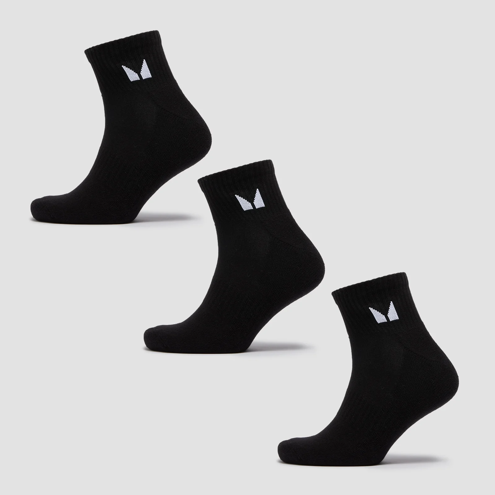 MP Unisex Ankle Socks (3 Pack) - Black - UK 6-8 vaizdas 1