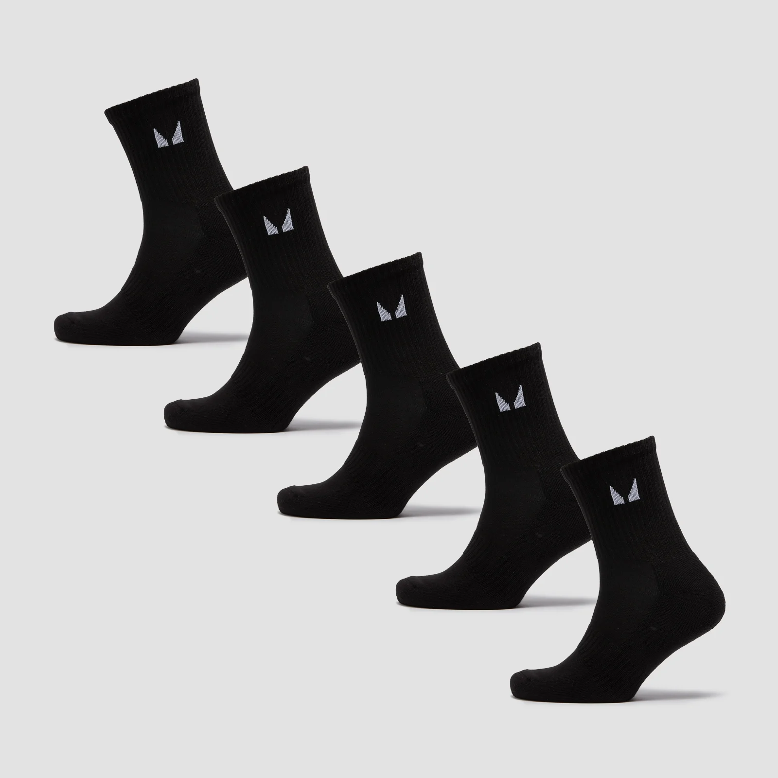 MP Unisex Crew Socks (5 Pack) - Black - UK 6-8 vaizdas 1