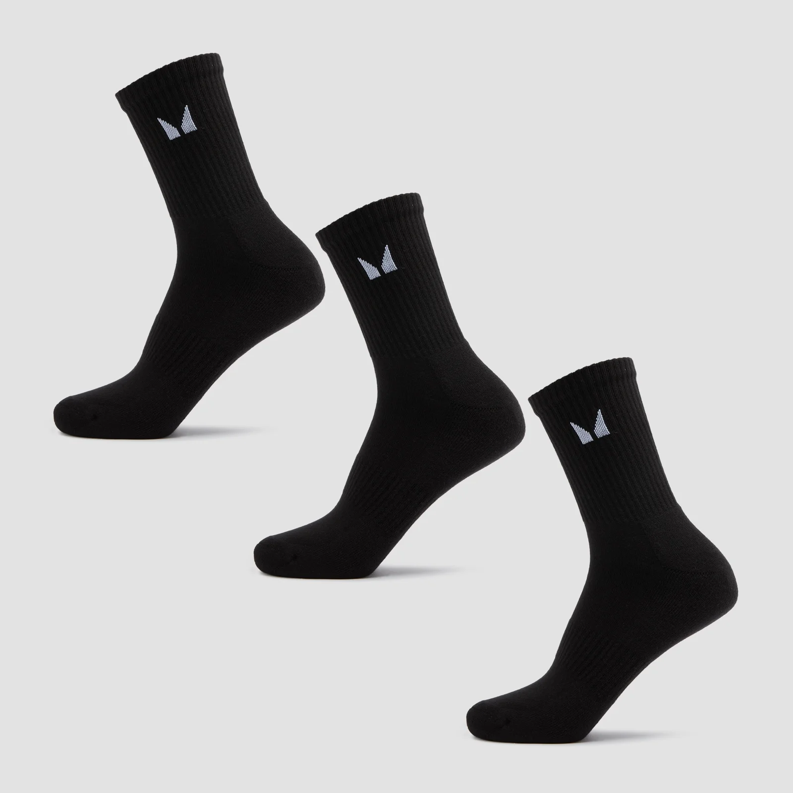 MP Unisex Crew Socks (3 Pack) - Black - UK 9-11 vaizdas 1