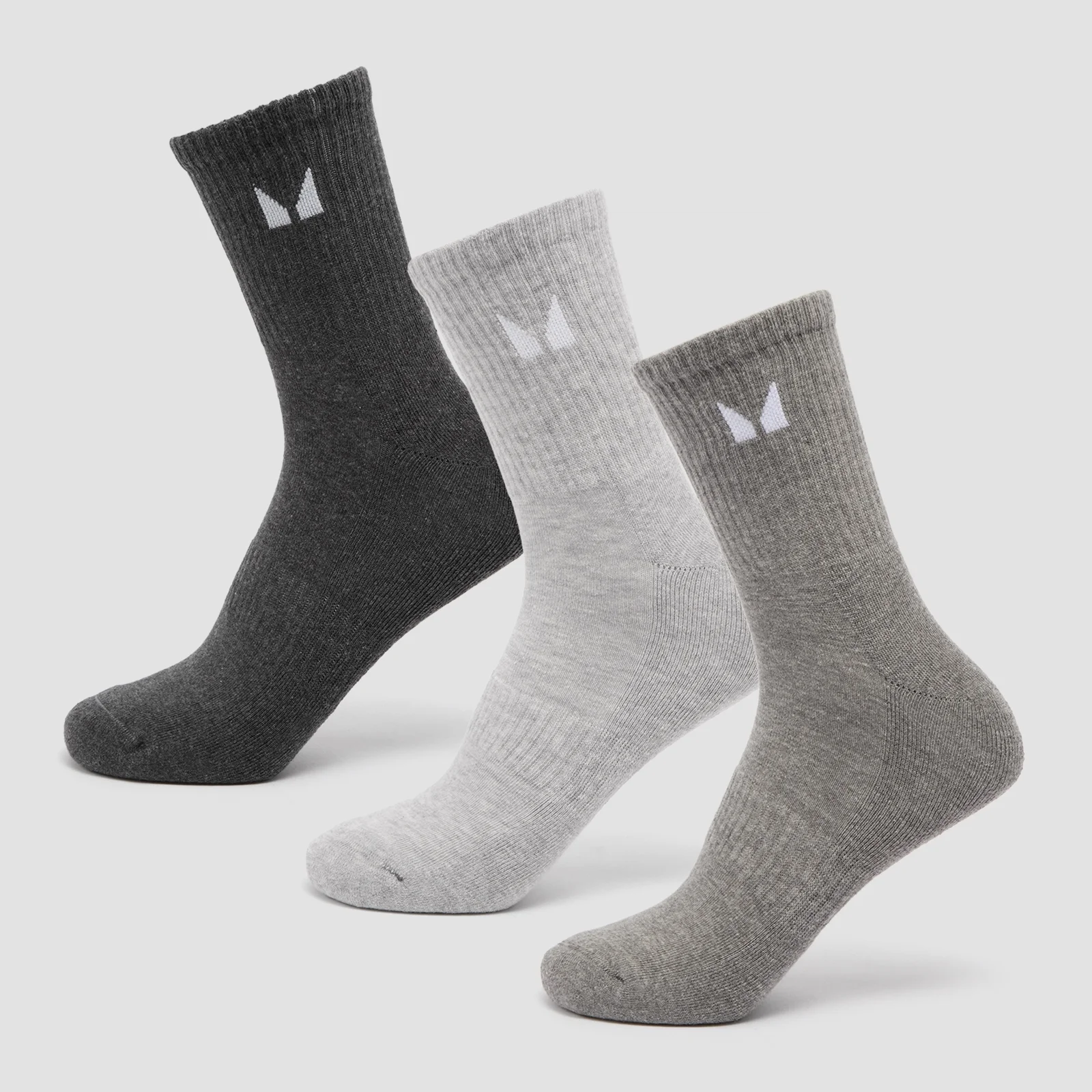 MP Unisex Crew Socks (3 Pack) - Grey - UK 9-11 vaizdas 1